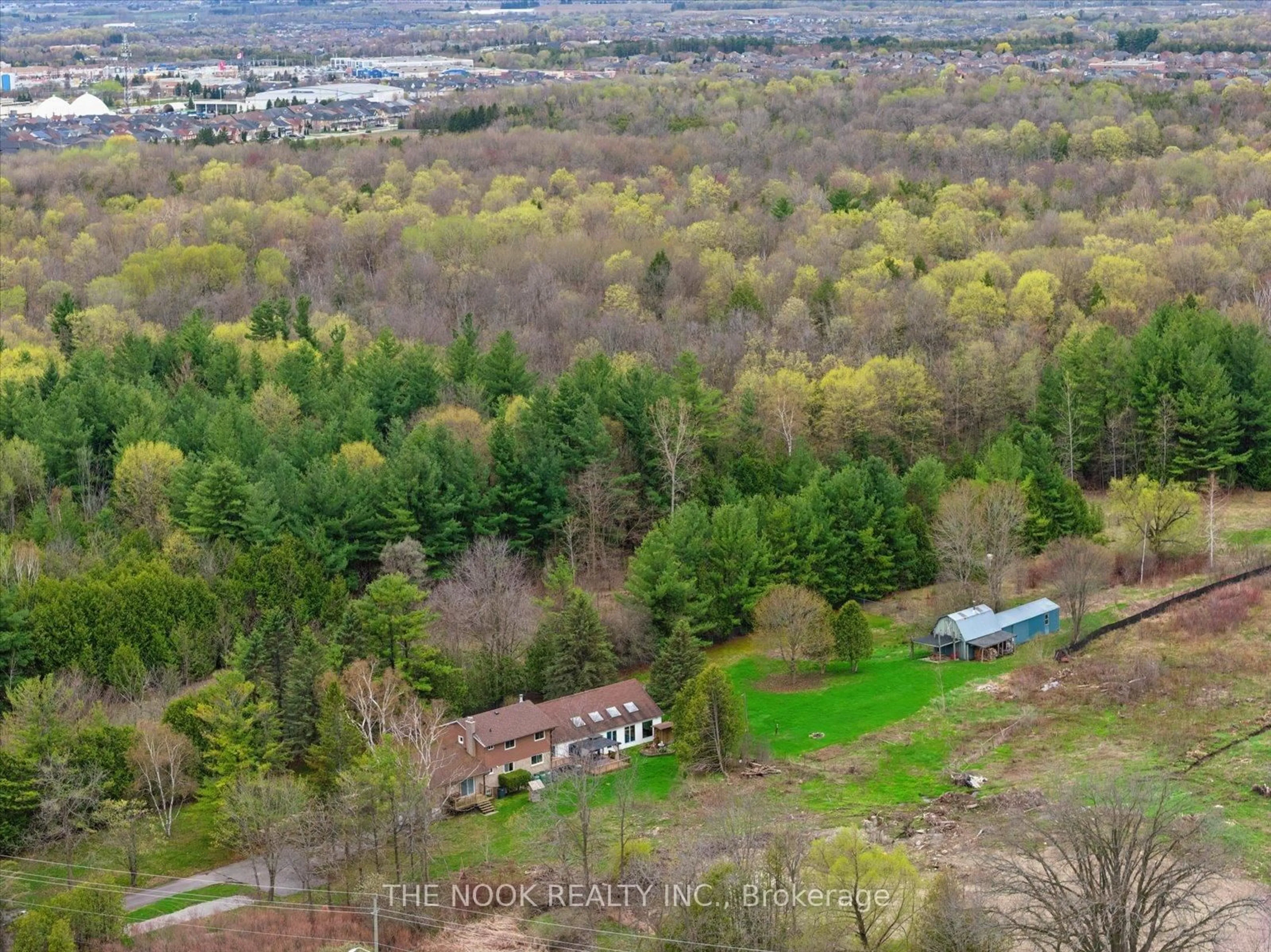 A pic from outside/outdoor area/front of a property/back of a property/a pic from drone, forest/trees view for 4680 Anderson St, Whitby Ontario L1R 2V9