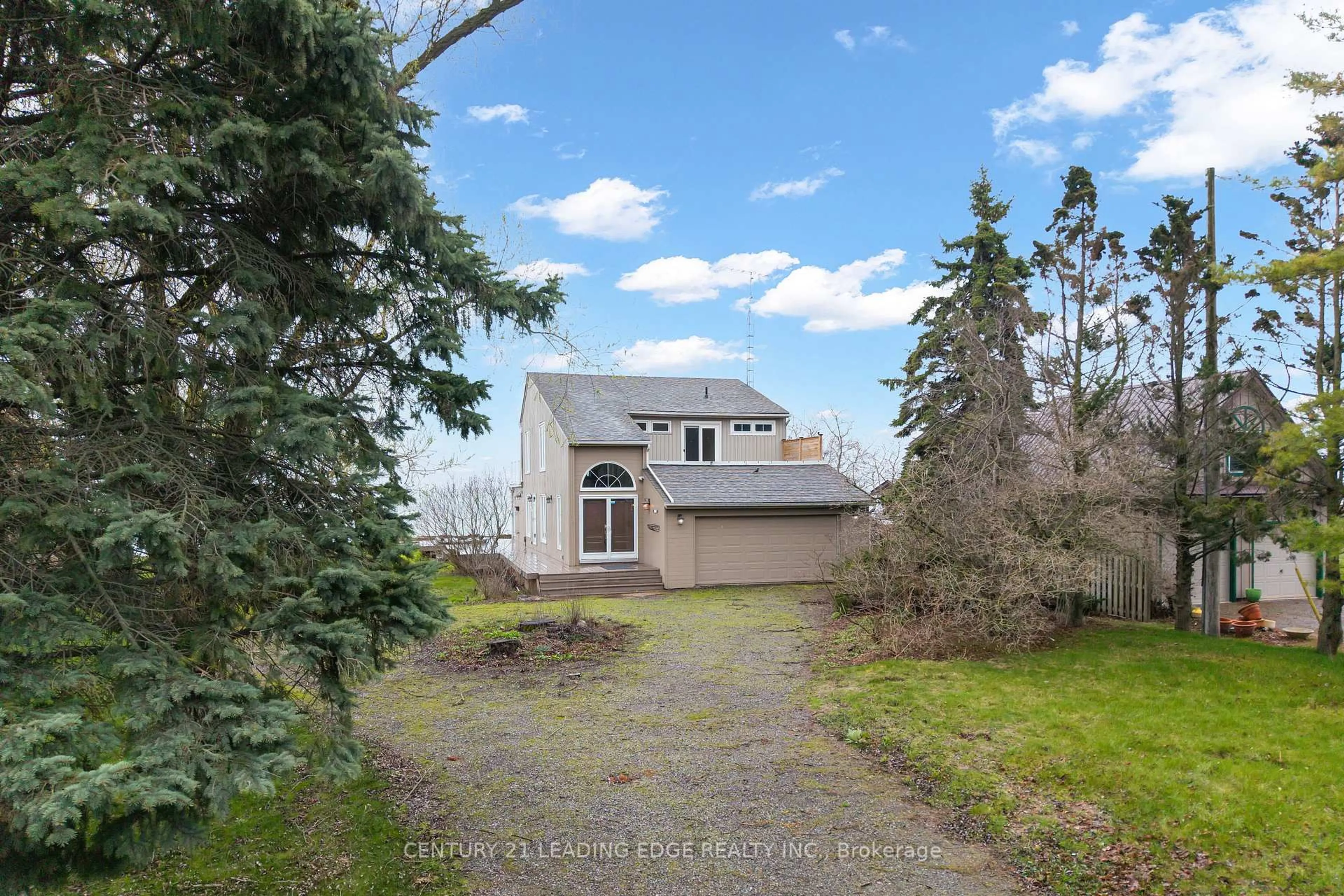 A pic from outside/outdoor area/front of a property/back of a property/a pic from drone, unknown for 151 Cedar Crest Beach Rd, Clarington Ontario L1C 5R2