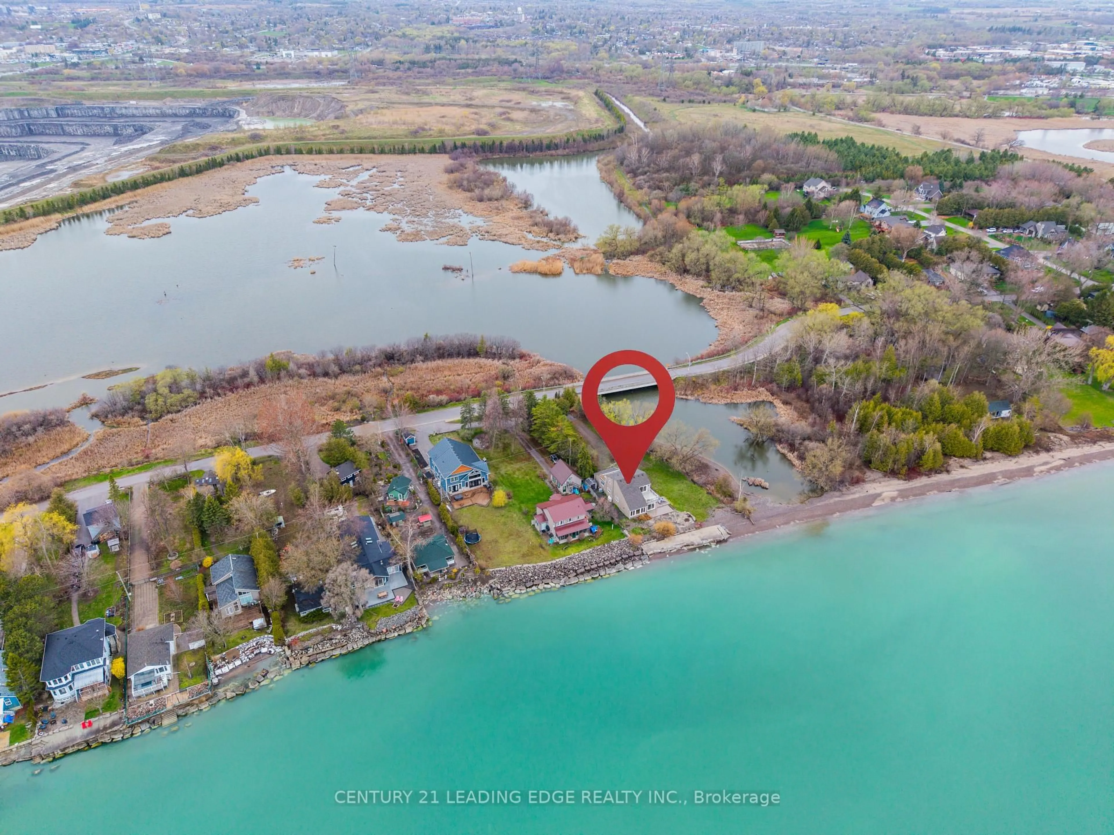 A pic from outside/outdoor area/front of a property/back of a property/a pic from drone, water/lake/river/ocean view for 151 Cedar Crest Beach Rd, Clarington Ontario L1C 5R2