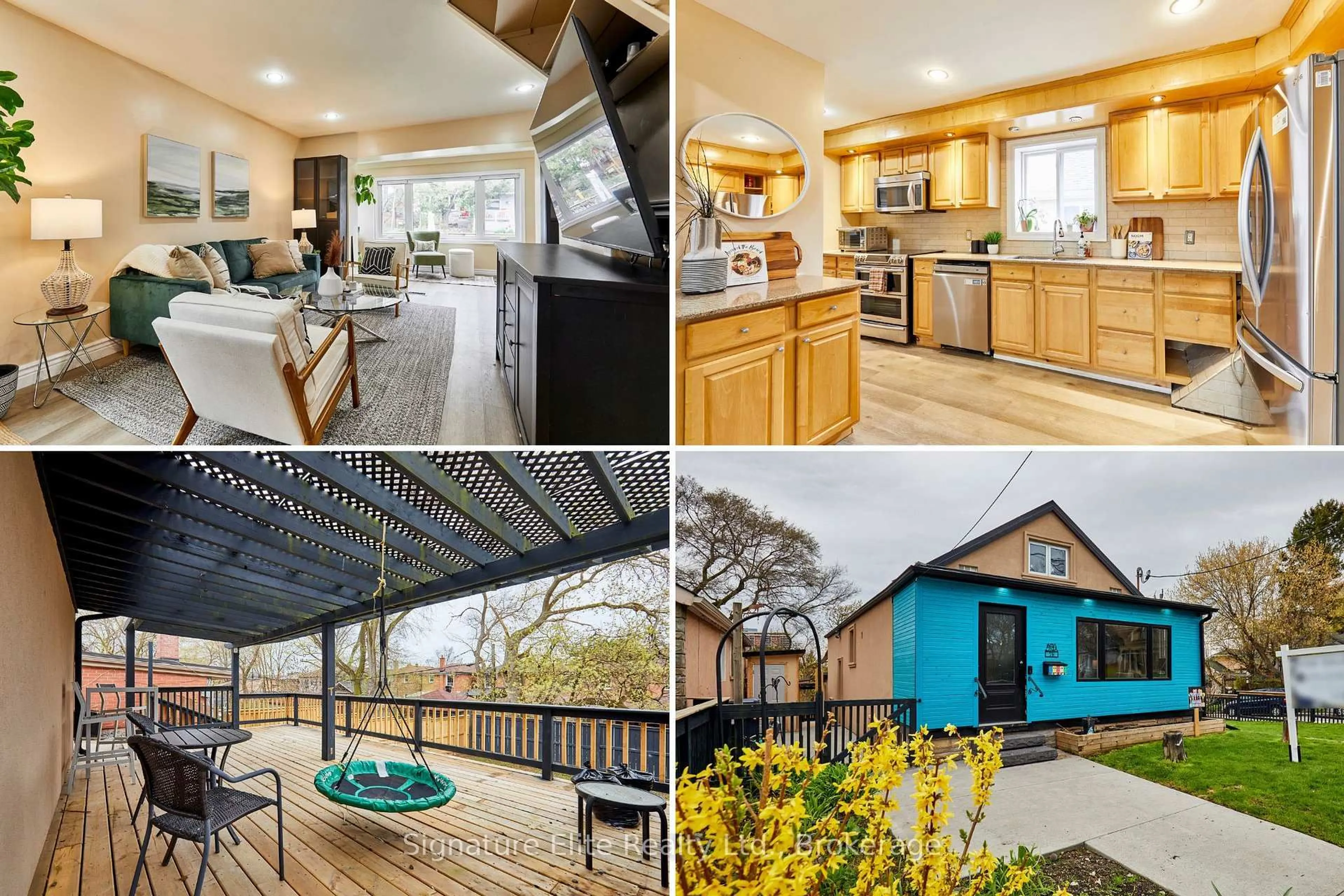 Open concept kitchen, wood/laminate floor for 78 Robinson Ave, Toronto Ontario M1L 3T1