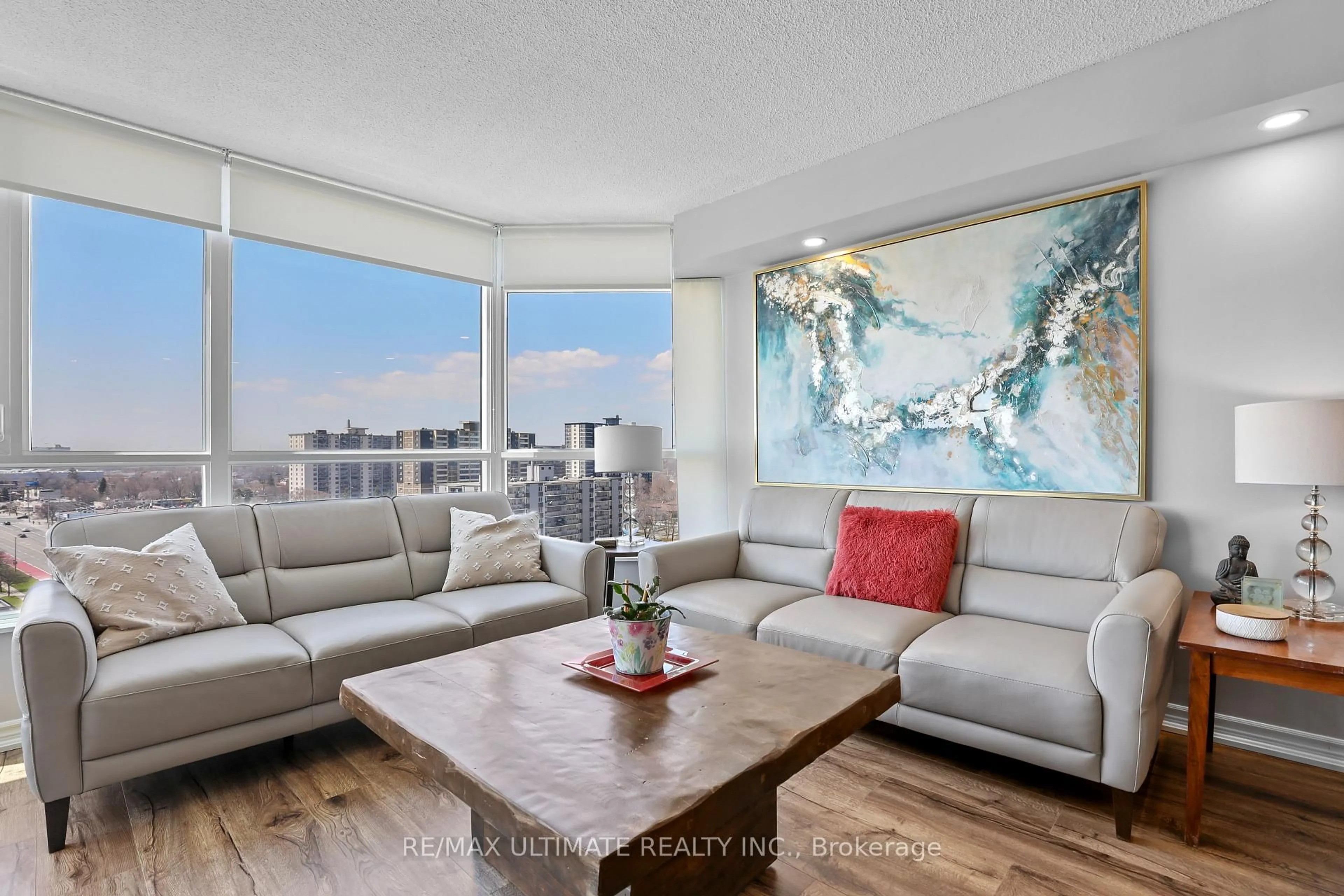 Living room with furniture, unknown for 3231 Eglinton Ave #1205B, Toronto Ontario M1J 3N5