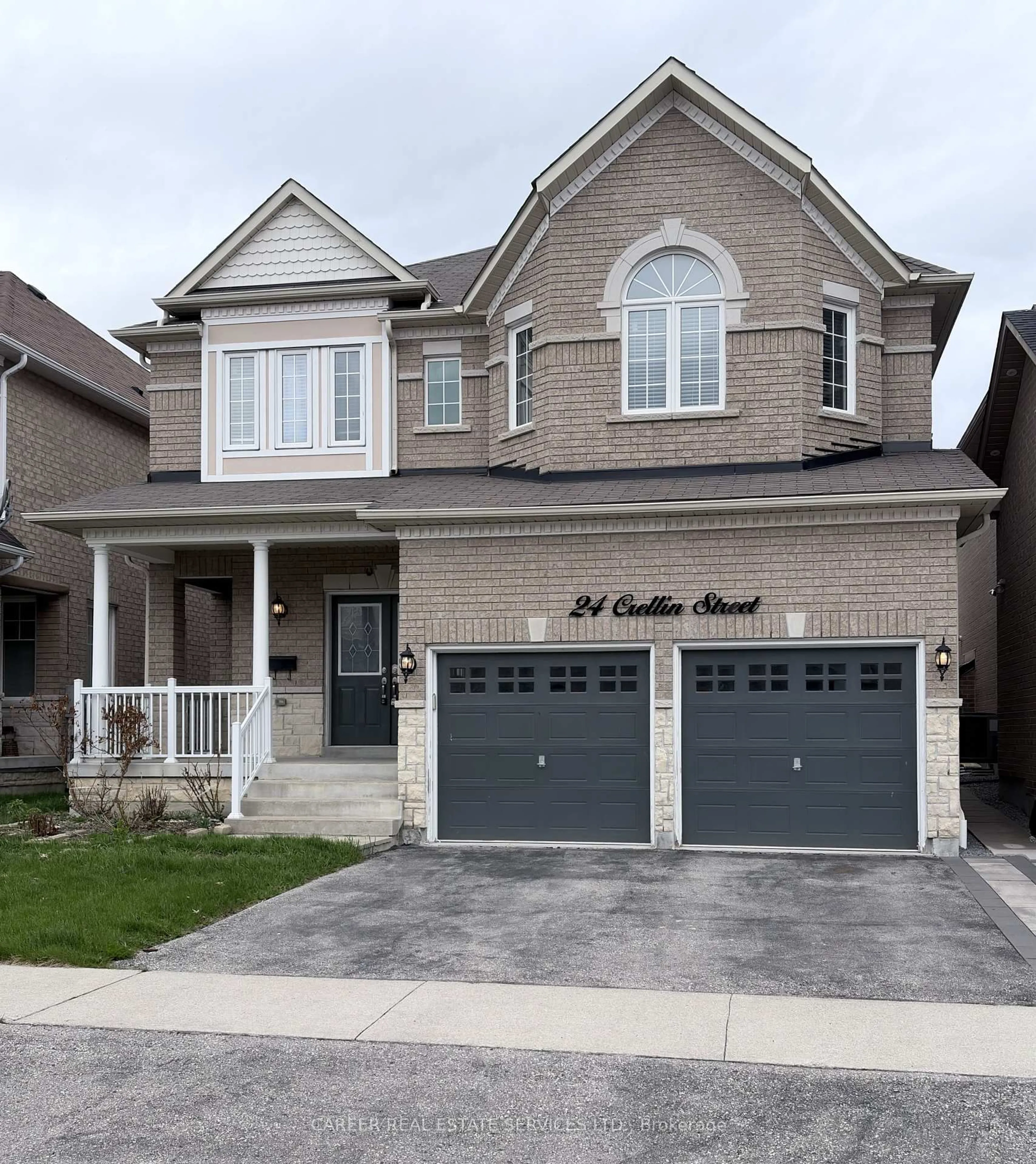Home with brick exterior material, street for 24 Crellin St, Ajax Ontario L1Z 0C6