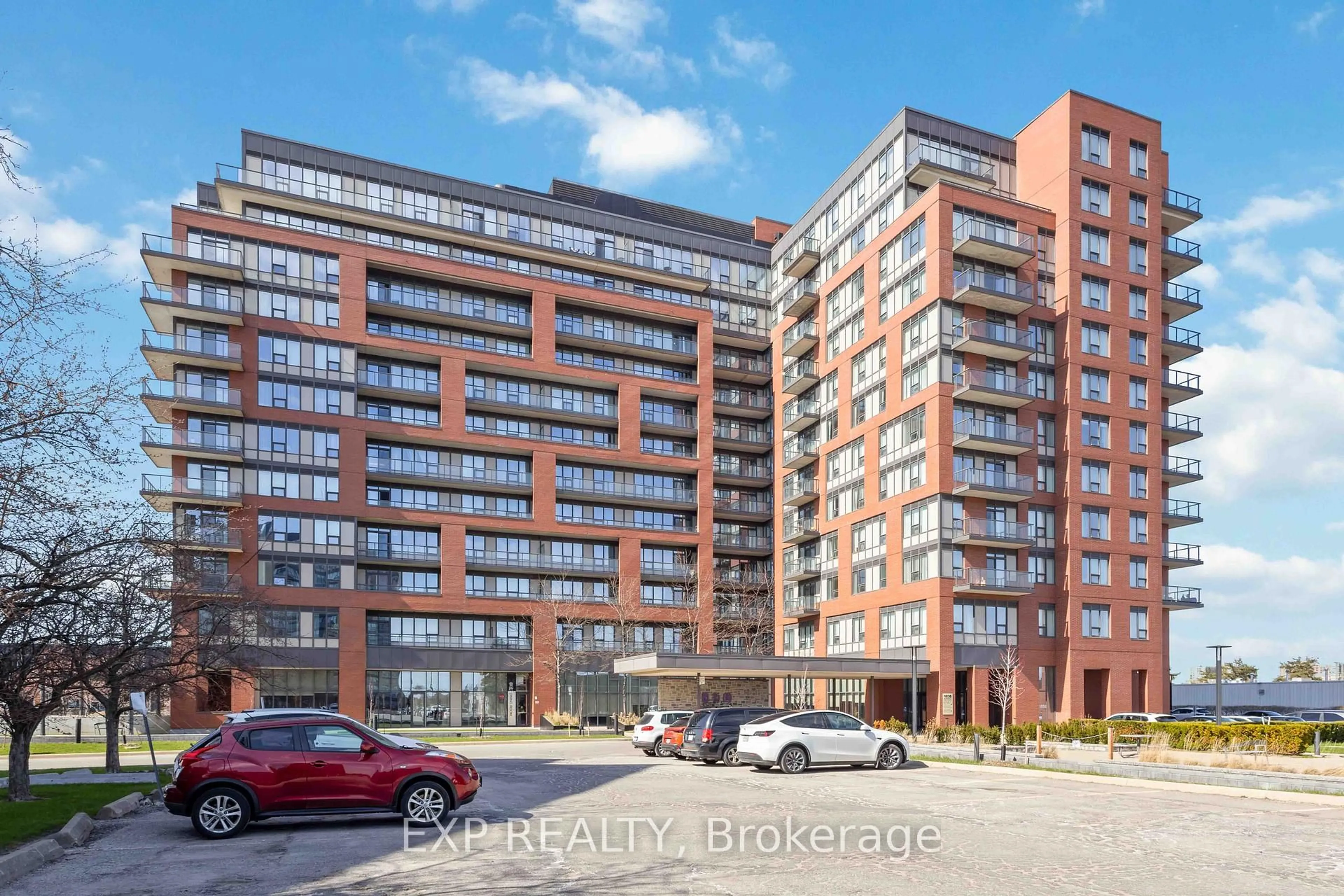 A pic from outside/outdoor area/front of a property/back of a property/a pic from drone, building for 1038 McNicoll Ave #316, Toronto Ontario M1W 0A4