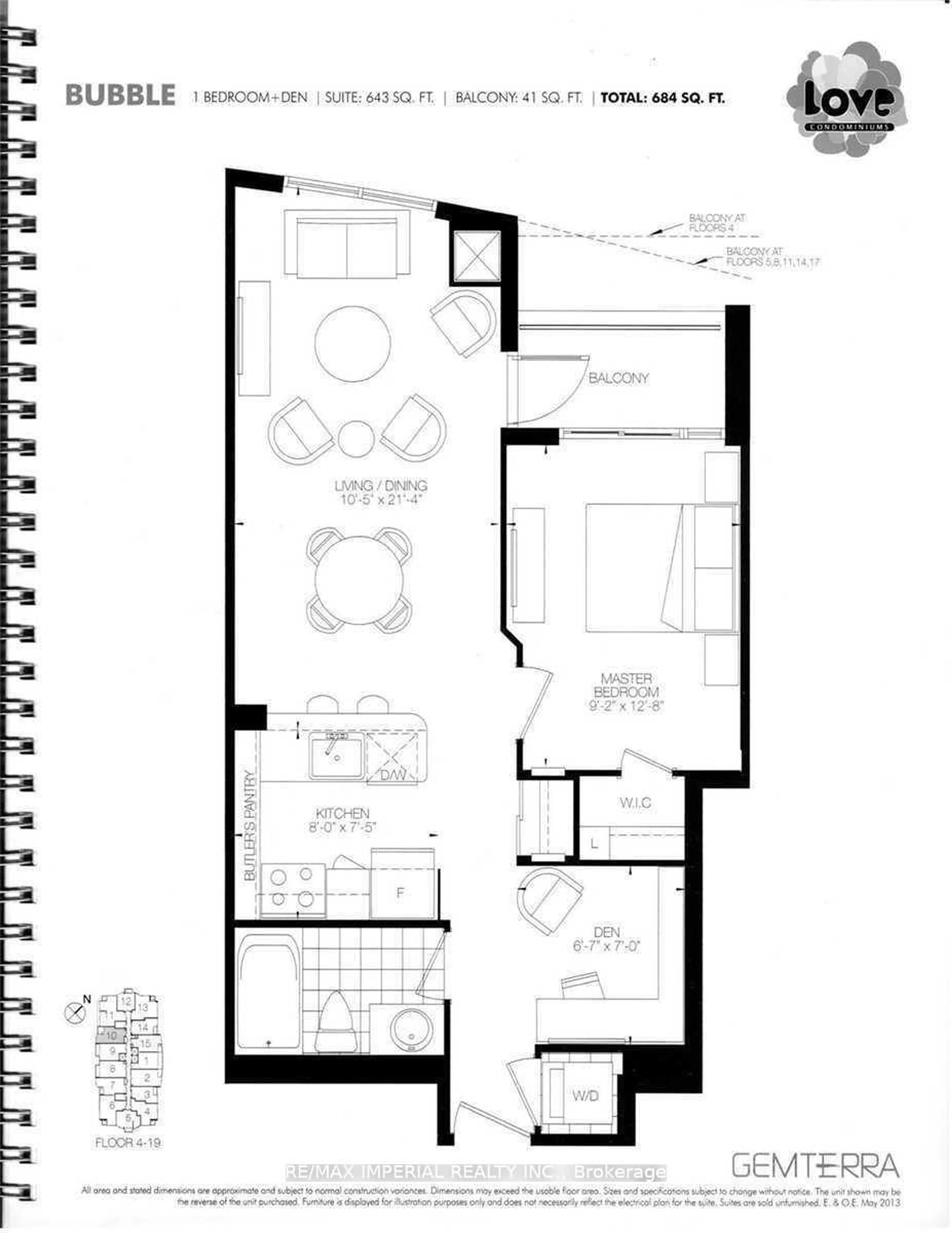 Floor plan for 185 Bonis Ave #1110, Toronto Ontario M1T 0A4