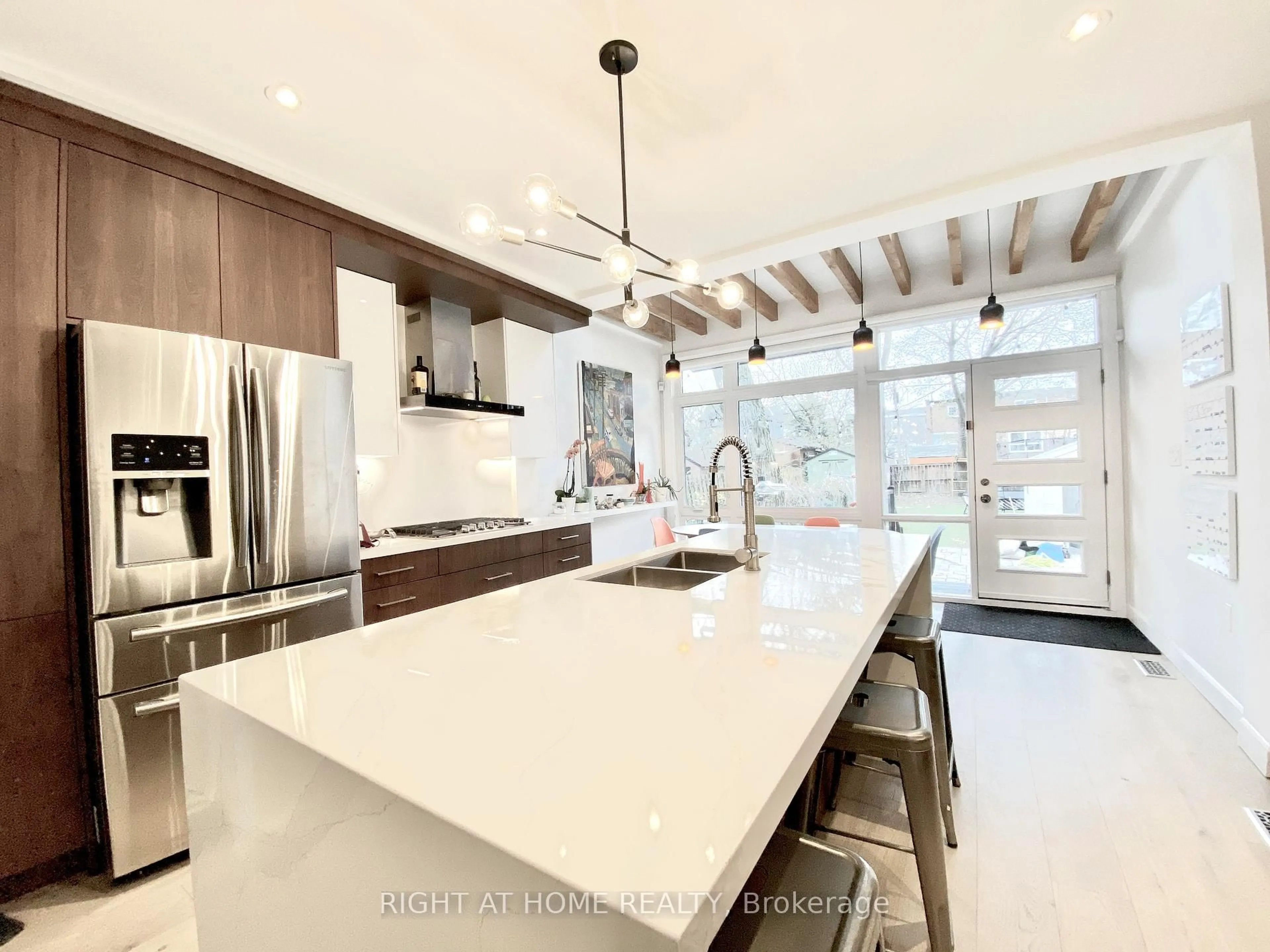 Contemporary kitchen, ceramic/tile floor for 16 Woodlee Rd, Toronto Ontario M4E 2R1