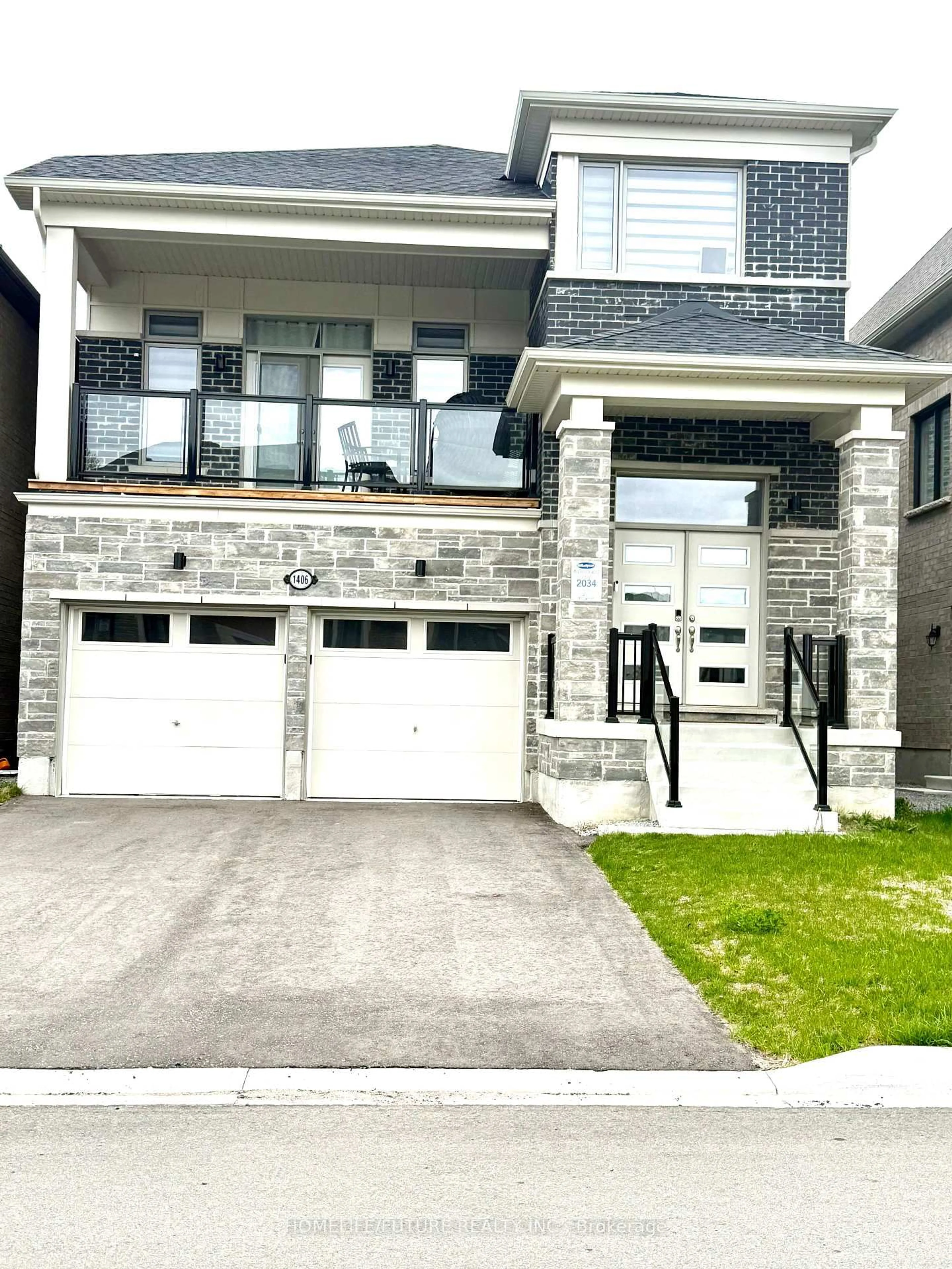 Home with brick exterior material, street for 1406 Swallowtail Lane, Pickering Ontario L1X 0N8