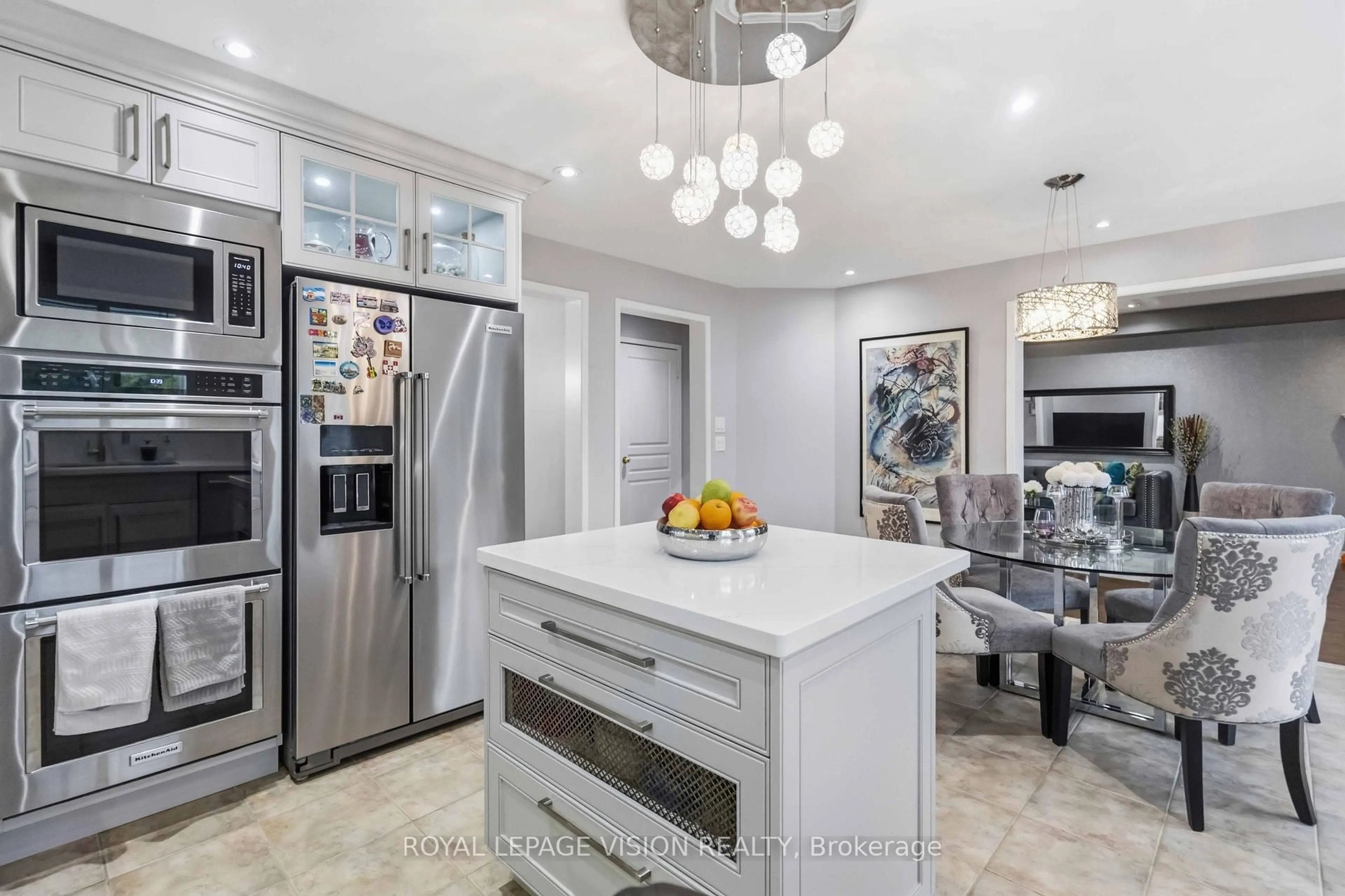 Contemporary kitchen, ceramic/tile floor for 55 Medland Ave, Whitby Ontario L1P 1S7
