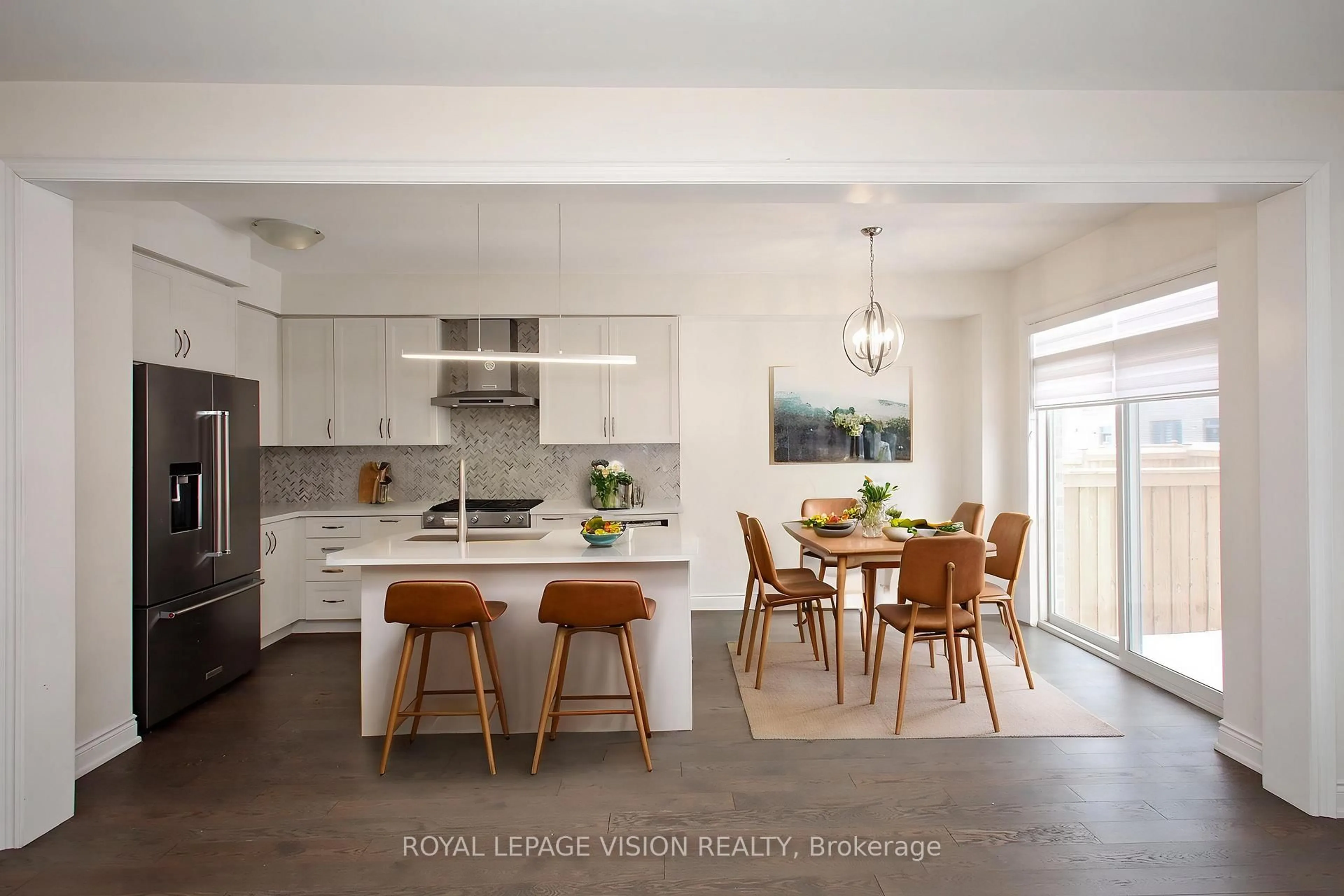 Open concept kitchen, ceramic/tile floor for 67 Ogston Cres, Whitby Ontario L1P 0H2