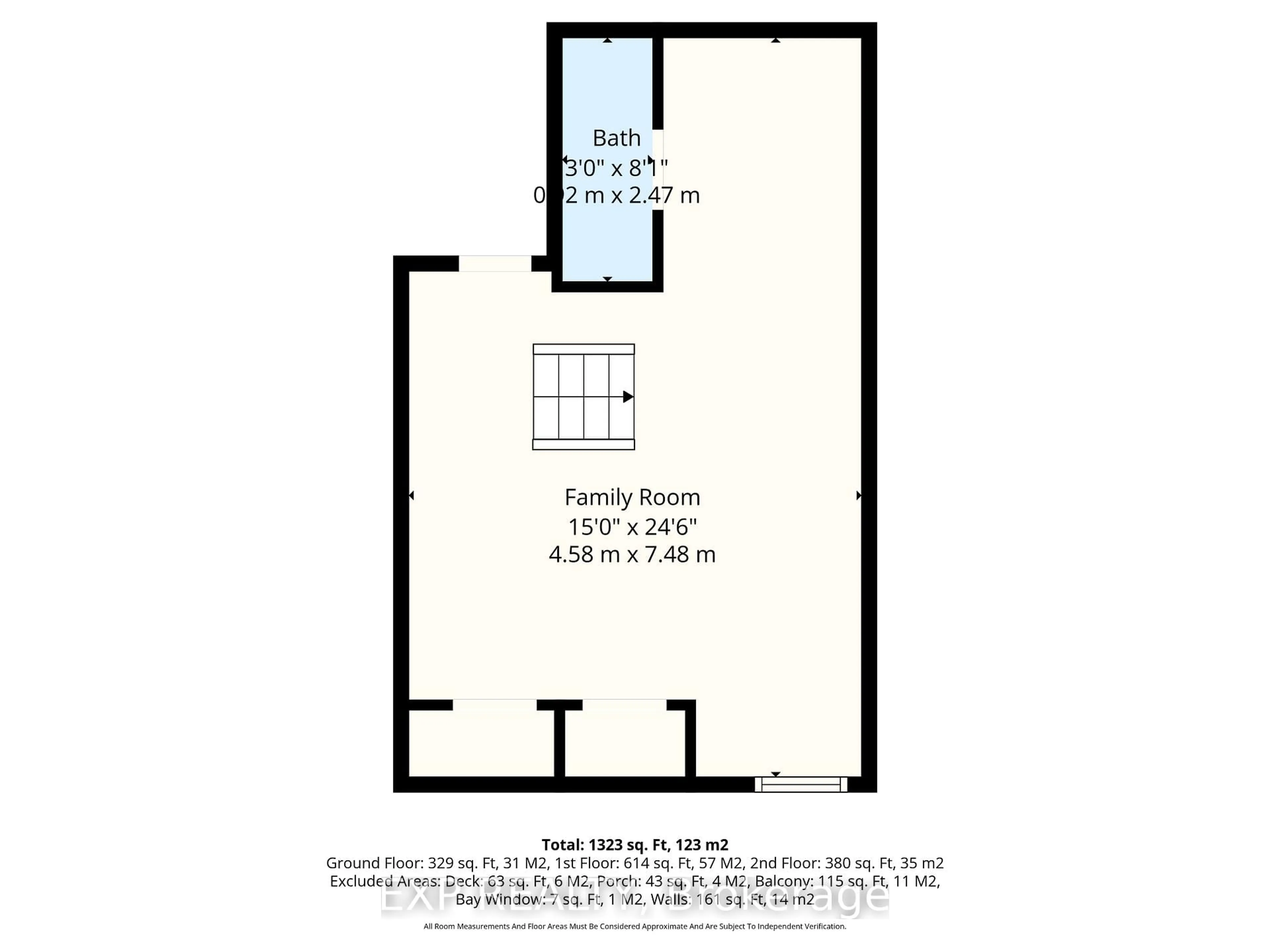 Floor plan for 302 Bain Ave, Toronto Ontario M4J 1B8