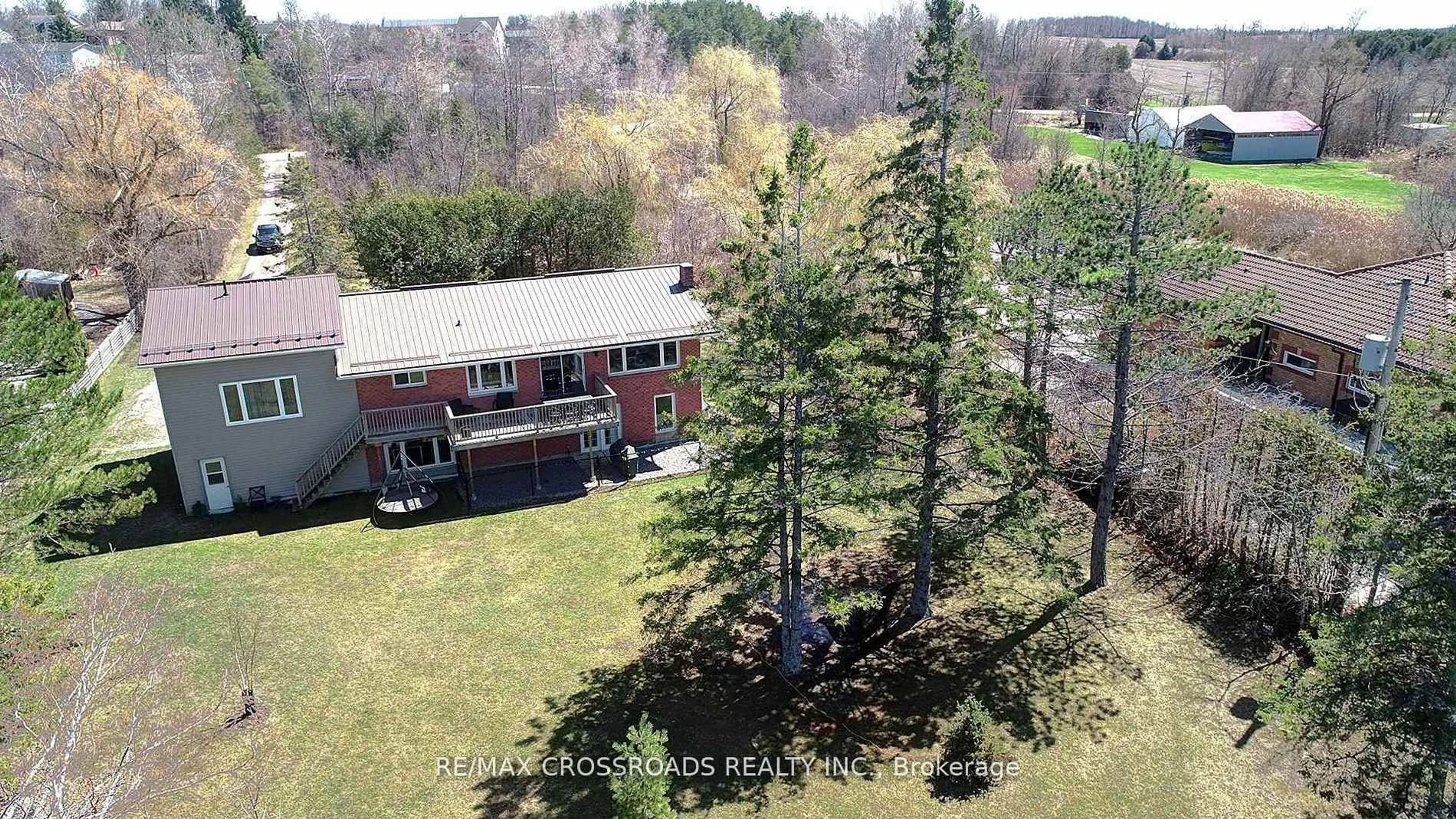 A pic from outside/outdoor area/front of a property/back of a property/a pic from drone, forest/trees view for 8 Williams Point Rd, Scugog Ontario L0B 1E0