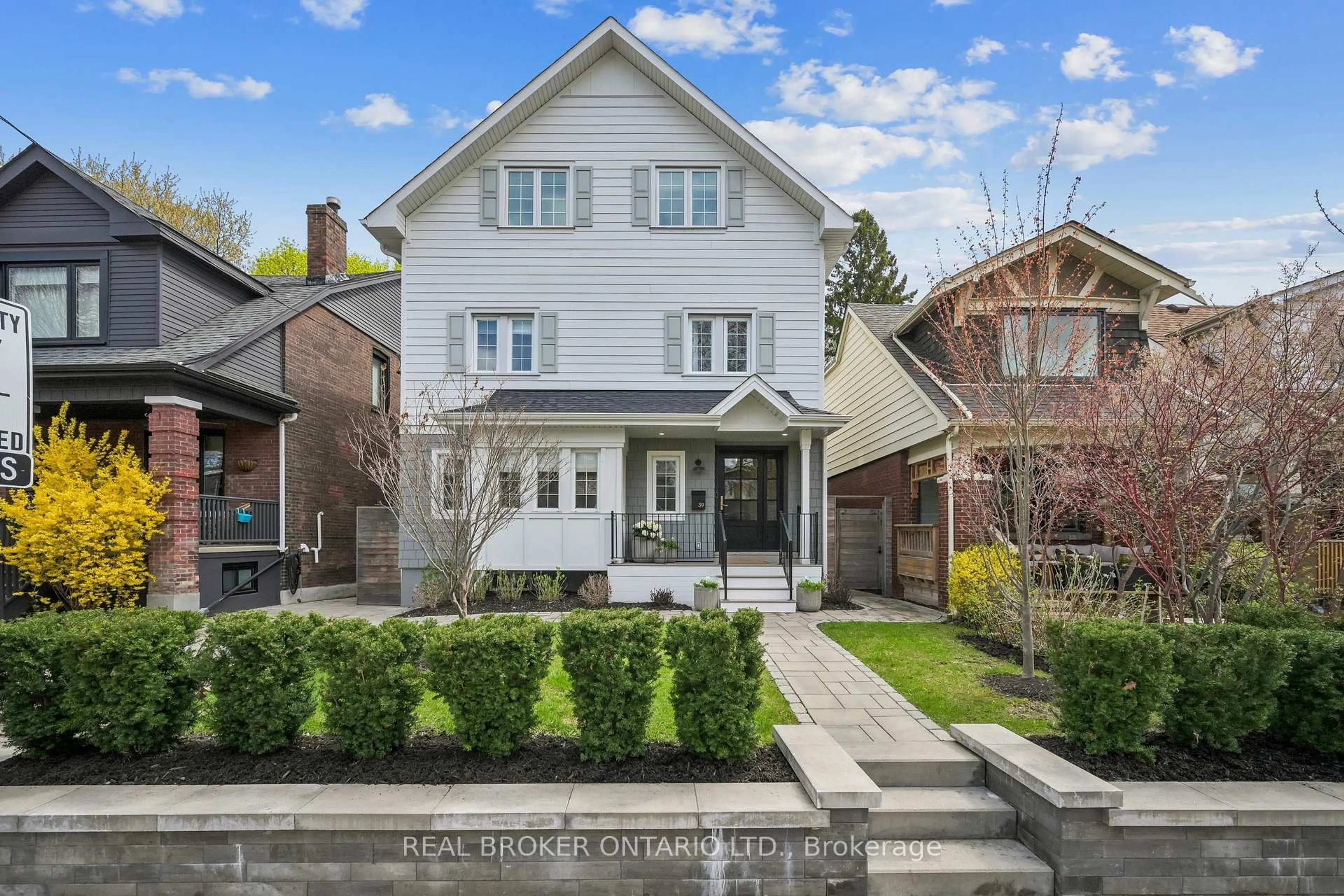 Home with brick exterior material, street for 39 Bowmore Rd, Toronto Ontario M4L 3H8