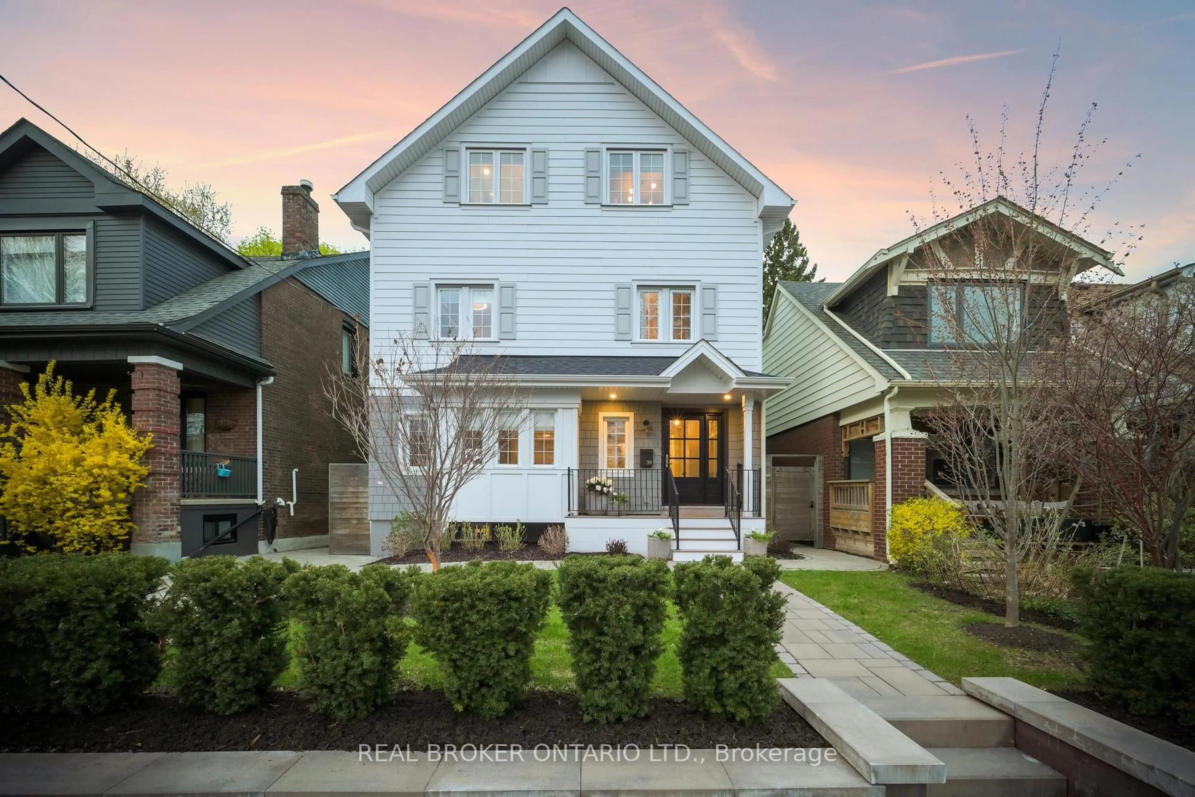 Home with brick exterior material, street for 39 Bowmore Rd, Toronto Ontario M4L 3H8