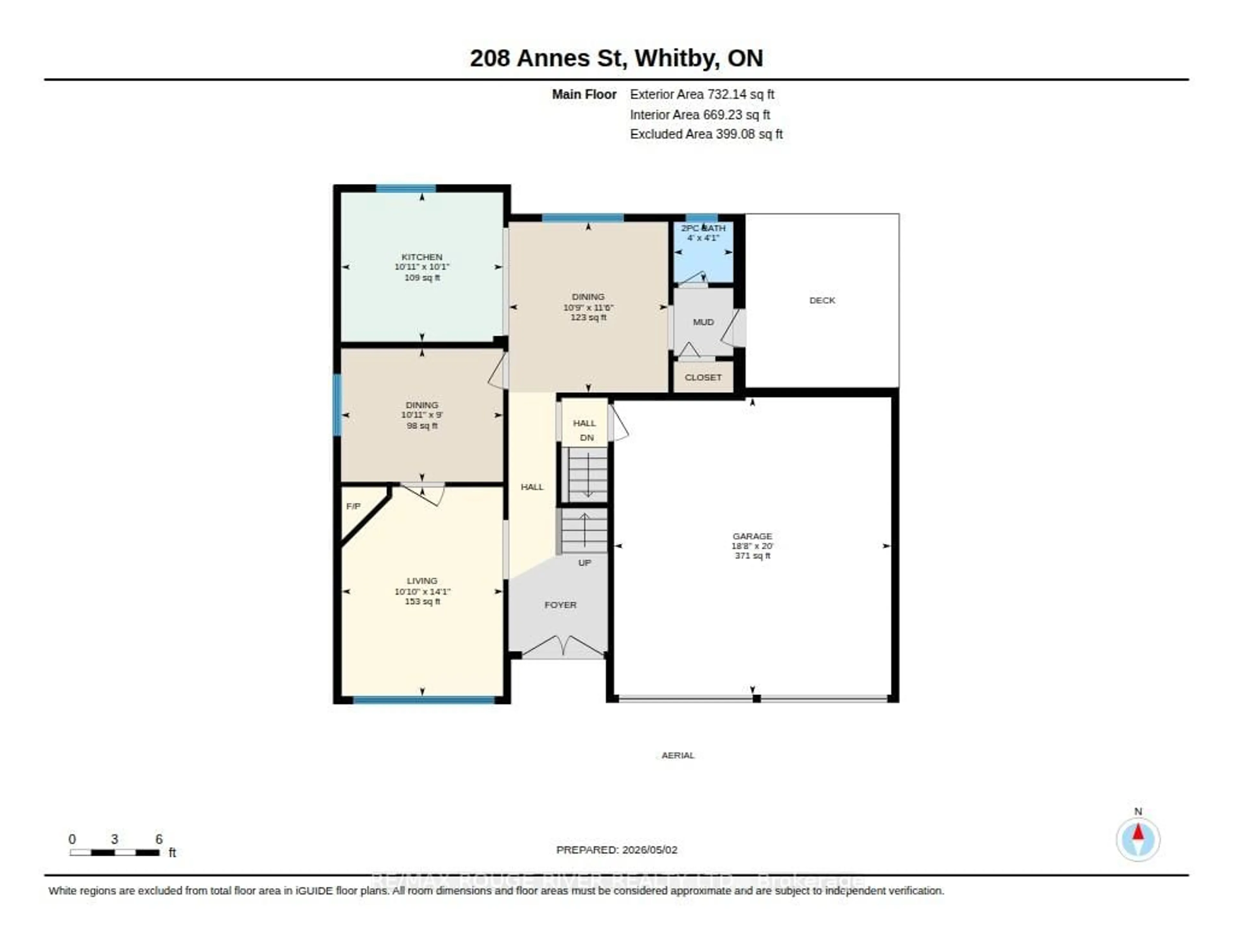 Floor plan for 208 Annes St, Whitby Ontario L1N 5K1