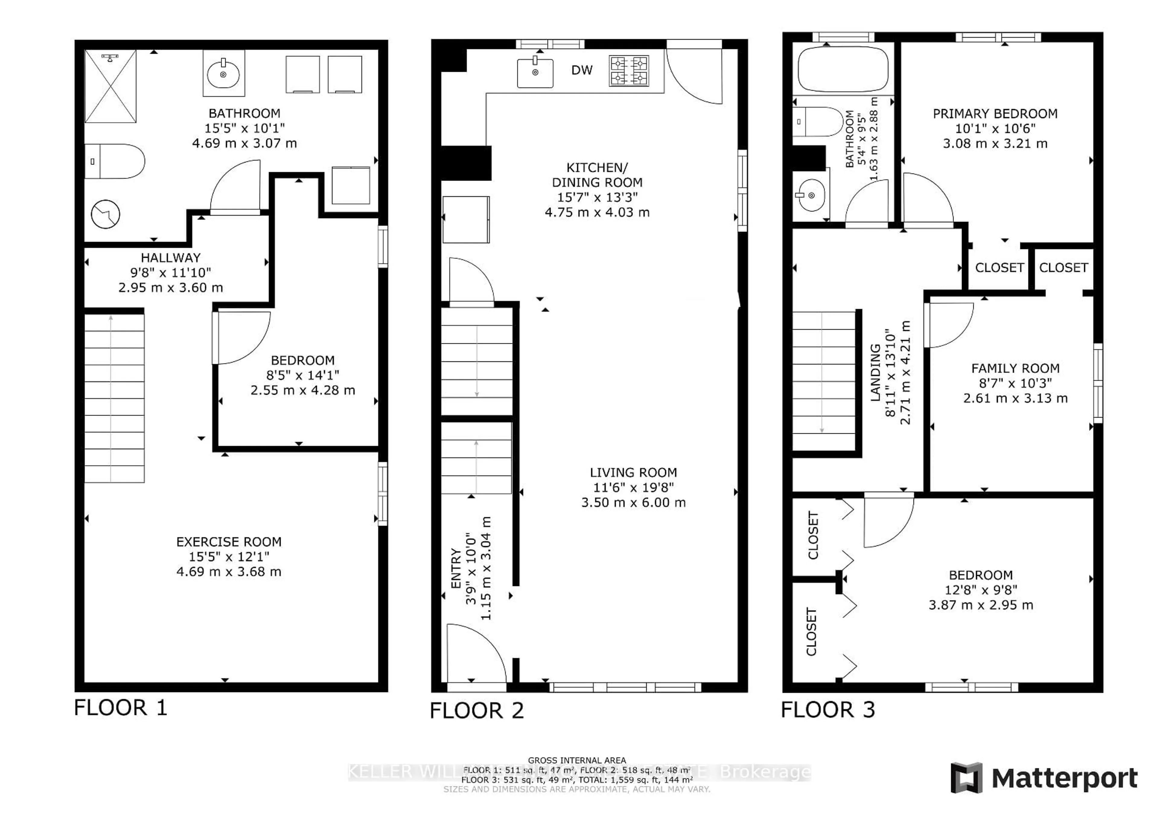 Floor plan for 153 Barkley Cres, Oshawa Ontario L1J 2E5