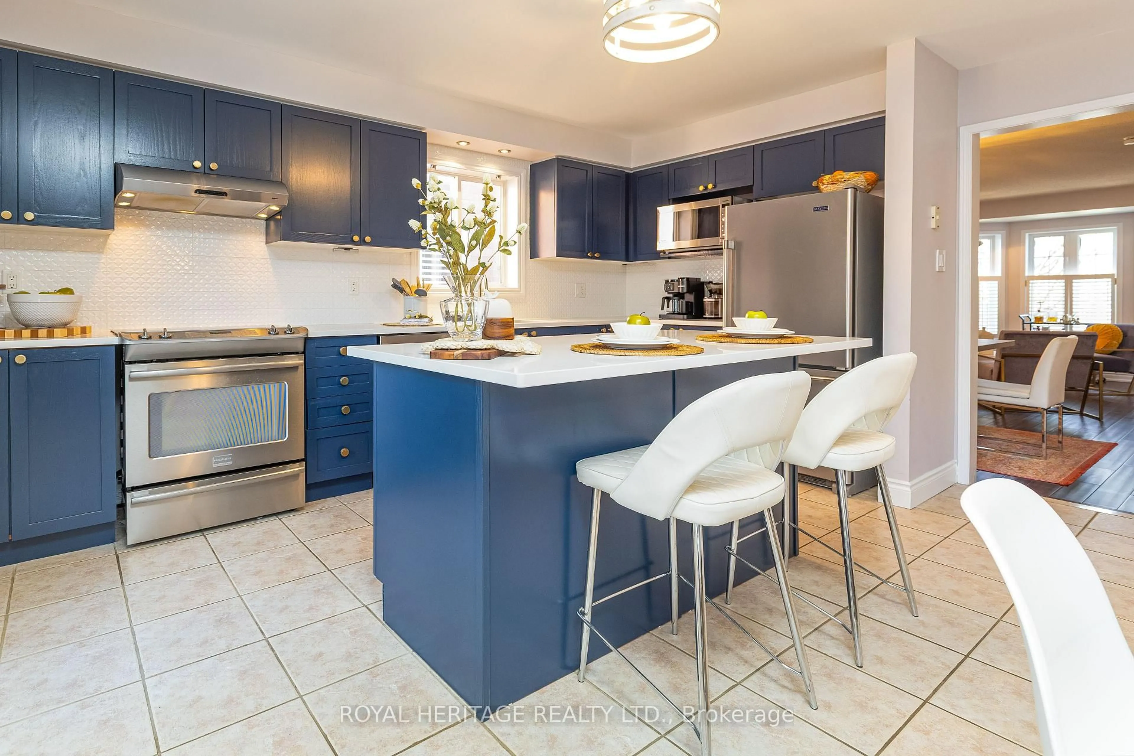 Open concept kitchen, ceramic/tile floor for 24 O'Leary Dr, Ajax Ontario L1Z 1M6