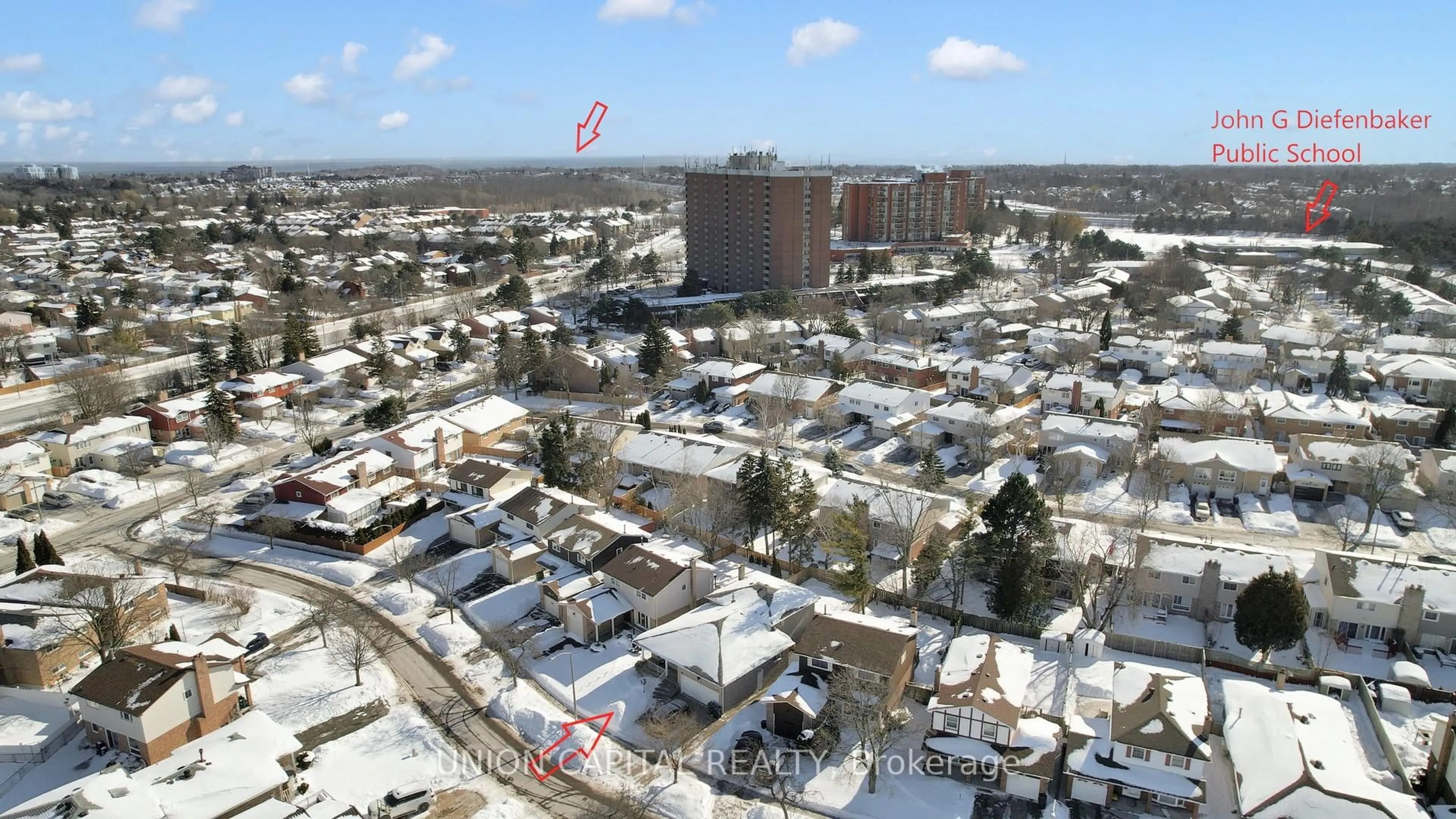 A pic from outside/outdoor area/front of a property/back of a property/a pic from drone, unknown for 43 Fireside Dr, Toronto Ontario M1B 2C9