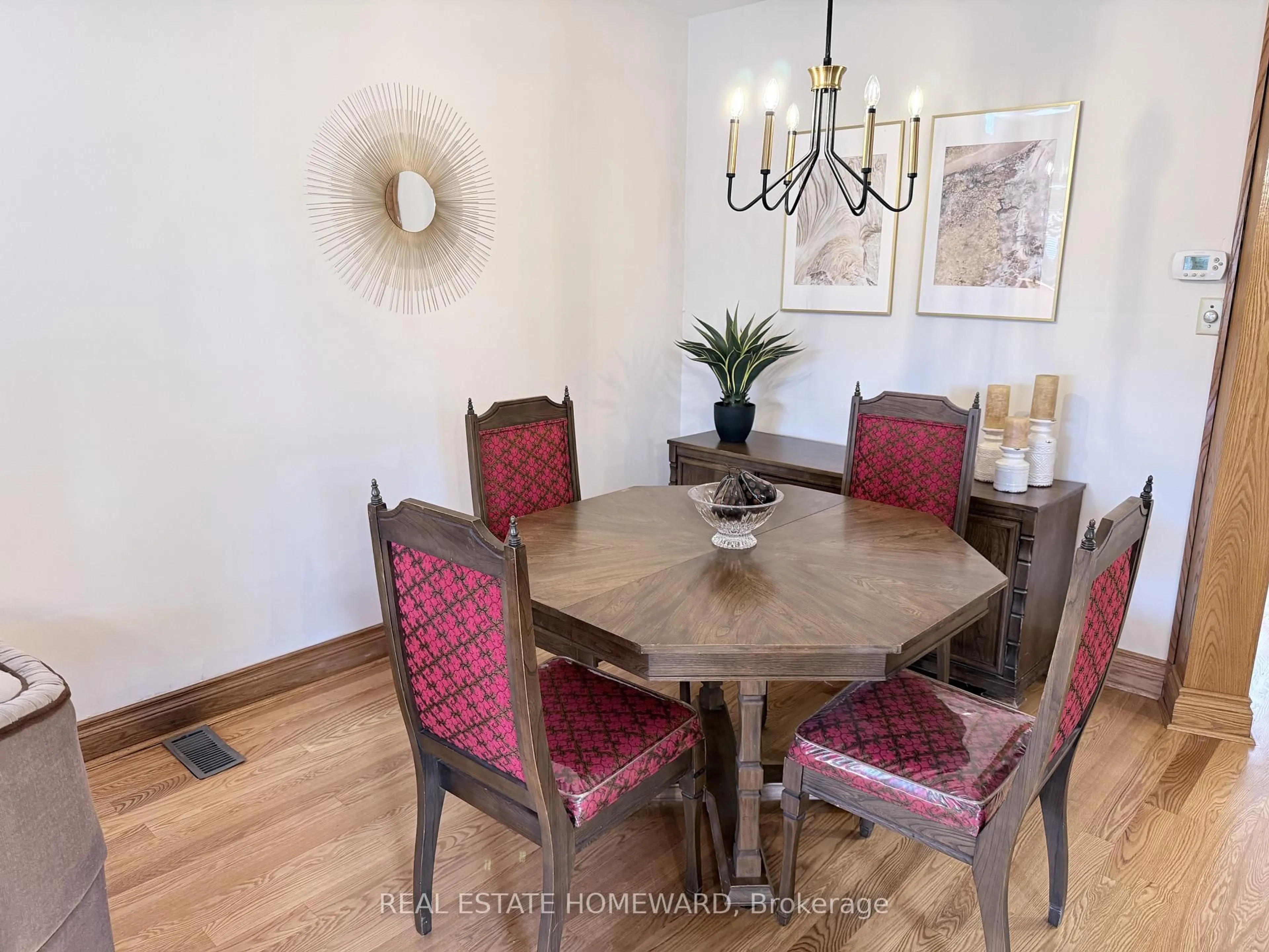 Dining room, wood/laminate floor for 63 O'Connor Dr, Toronto Ontario M4K 2K3