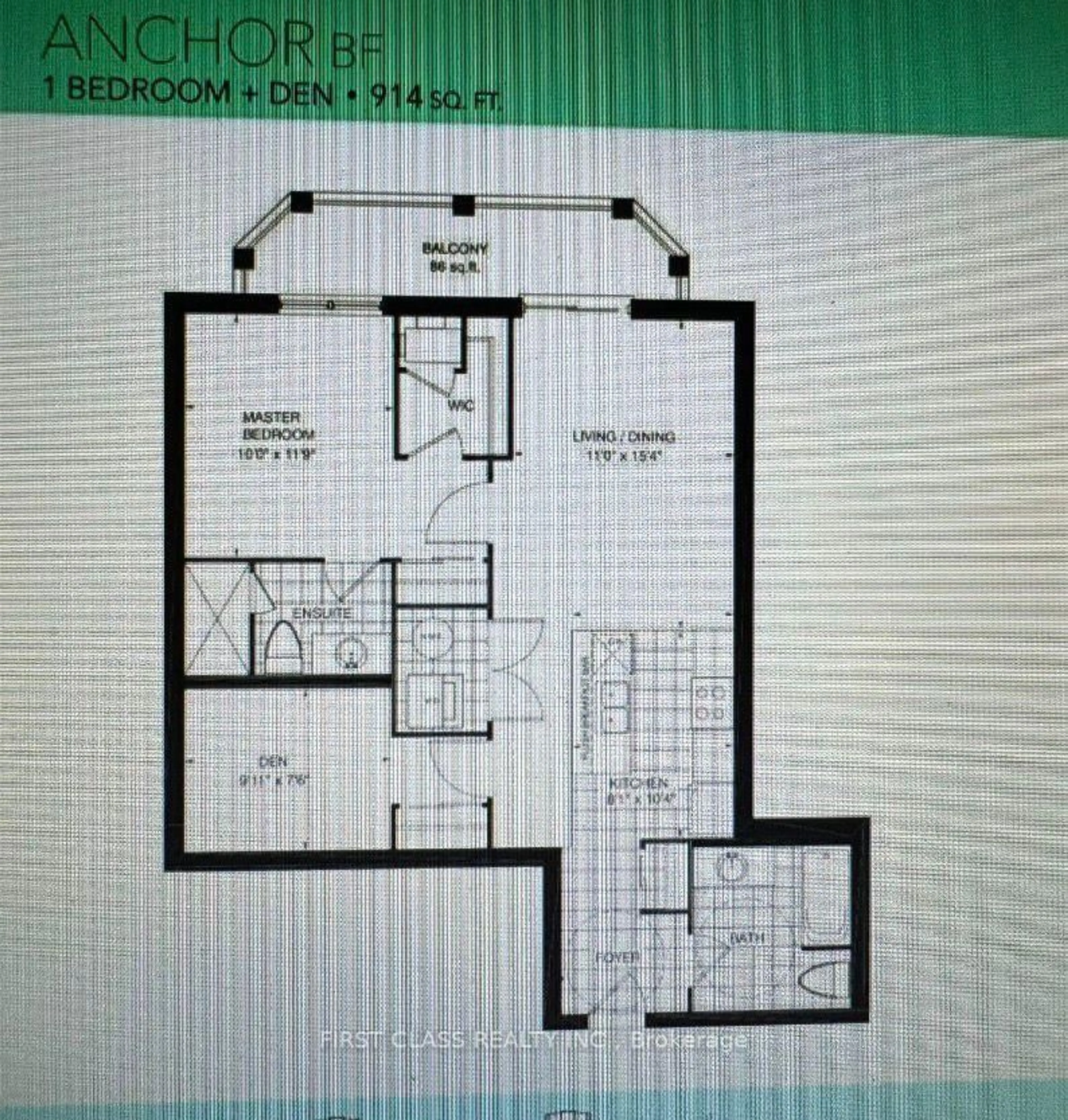 Floor plan for 50 Lakebreeze Dr #330, Clarington Ontario L1B 0V9
