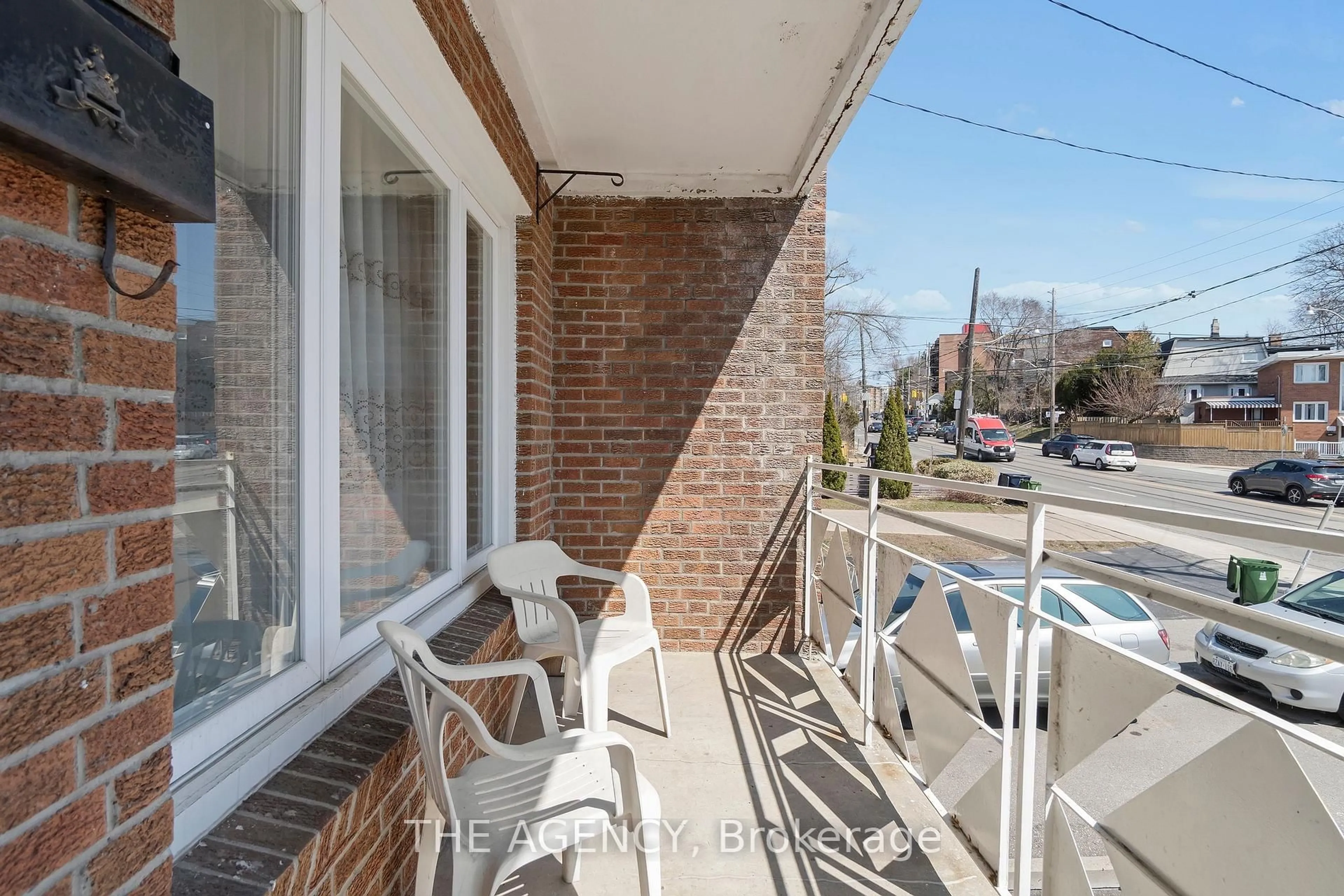 Balcony in the apartment, street for 402 Kingston Rd, Toronto Ontario M4L 1T9