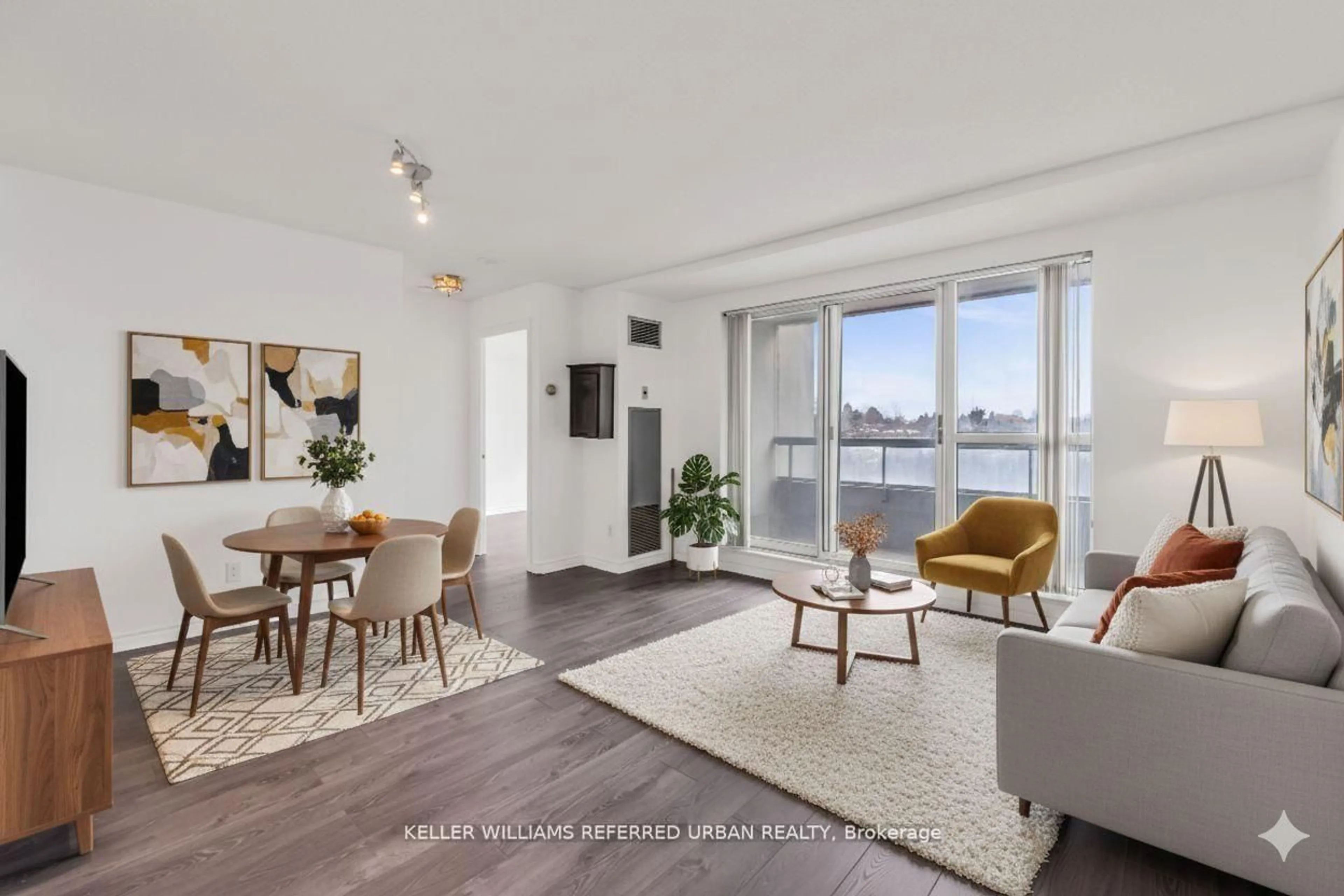 Living room with furniture, unknown for 5039 Finch Ave #608, Toronto Ontario M1S 5J9
