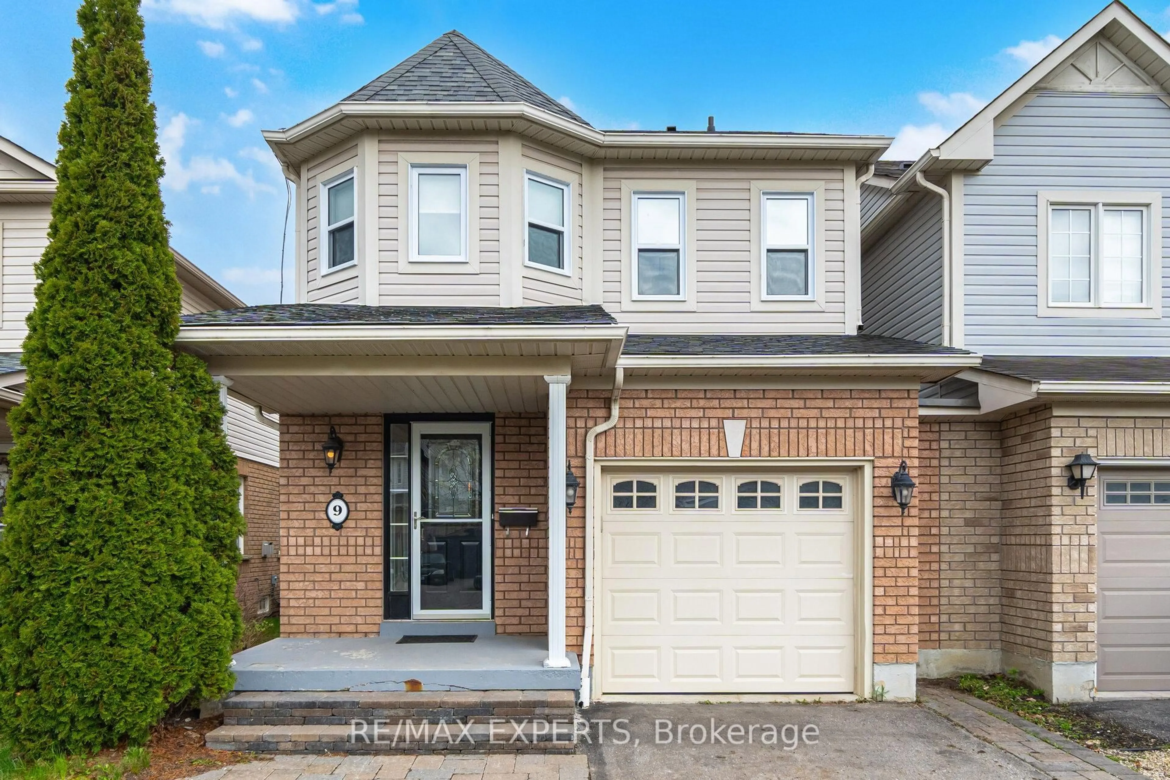 Home with brick exterior material, street for 9 Catkins Cres, Whitby Ontario L1R 3A2