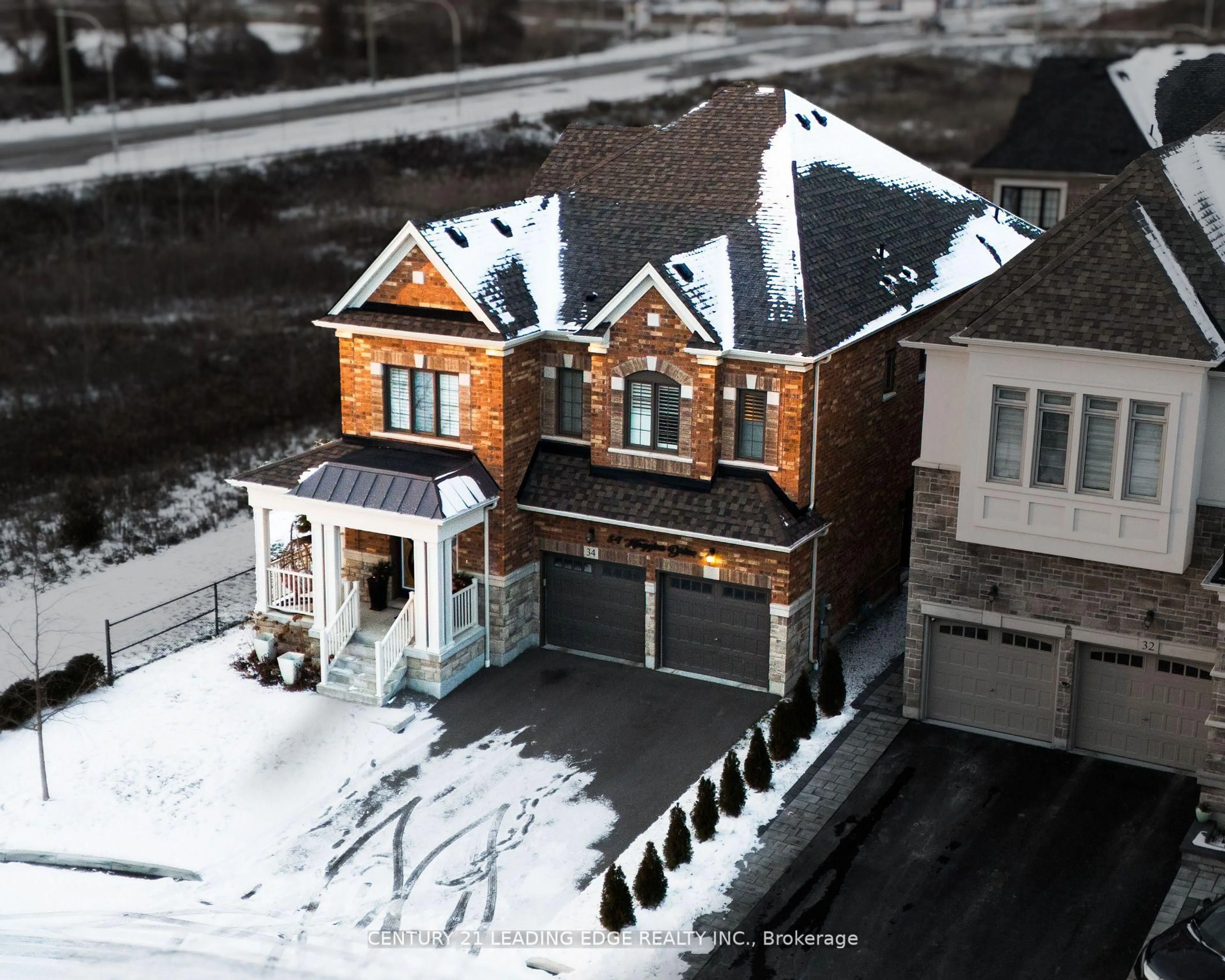 A pic from outside/outdoor area/front of a property/back of a property/a pic from drone, unknown for 34 Huggins Dr, Whitby Ontario L1P 0N4