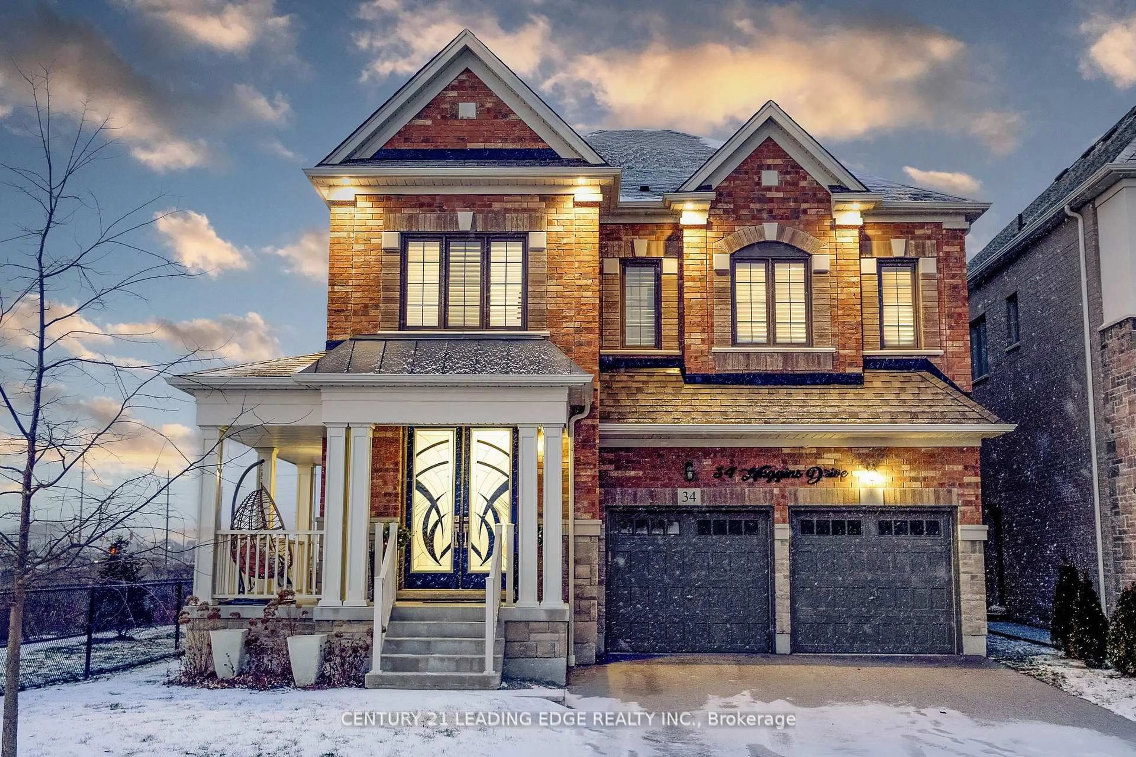 Home with brick exterior material, street for 34 Huggins Dr, Whitby Ontario L1P 0N4