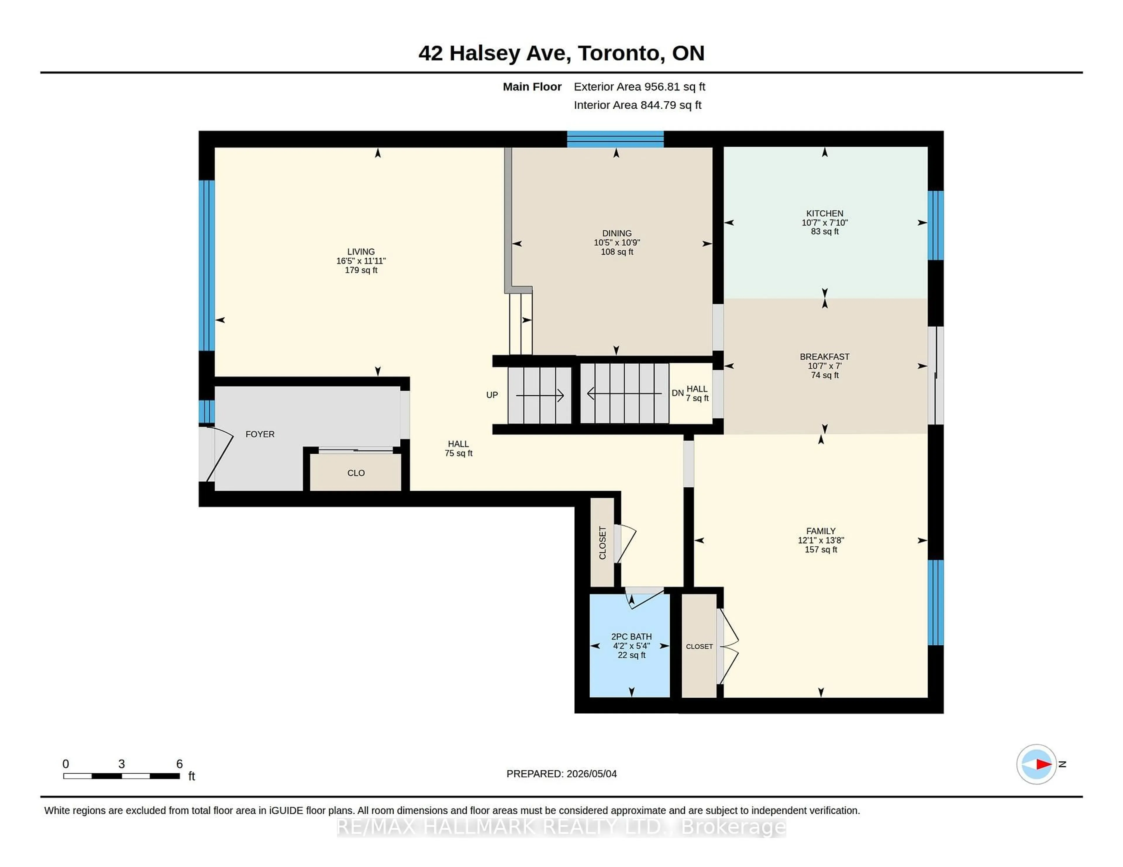 Floor plan for 42 Halsey Ave, Toronto Ontario M4B 1A5