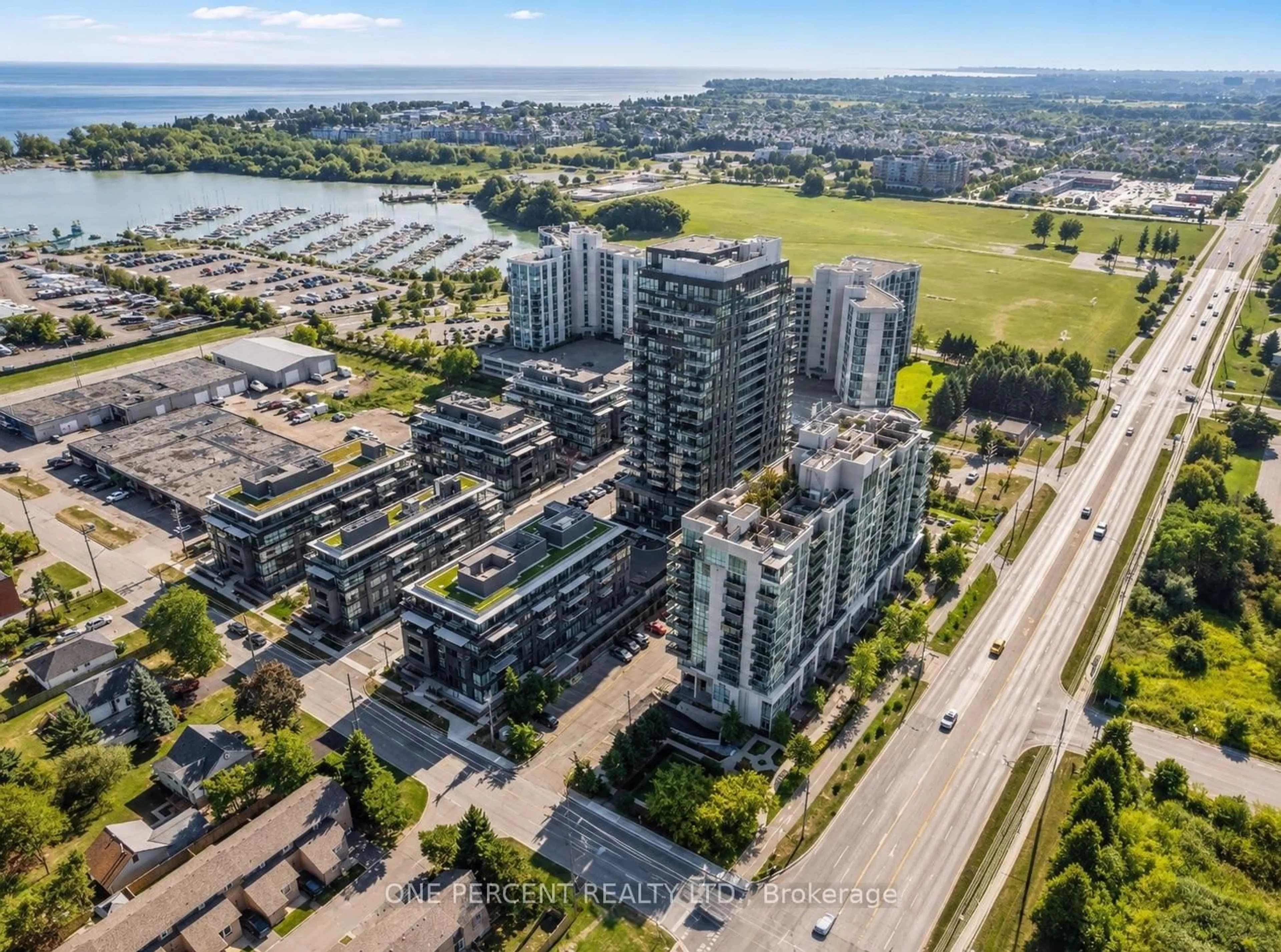 A pic from outside/outdoor area/front of a property/back of a property/a pic from drone, city buildings view from balcony for 1612 Charles St #136C, Whitby Ontario L1N 0P3