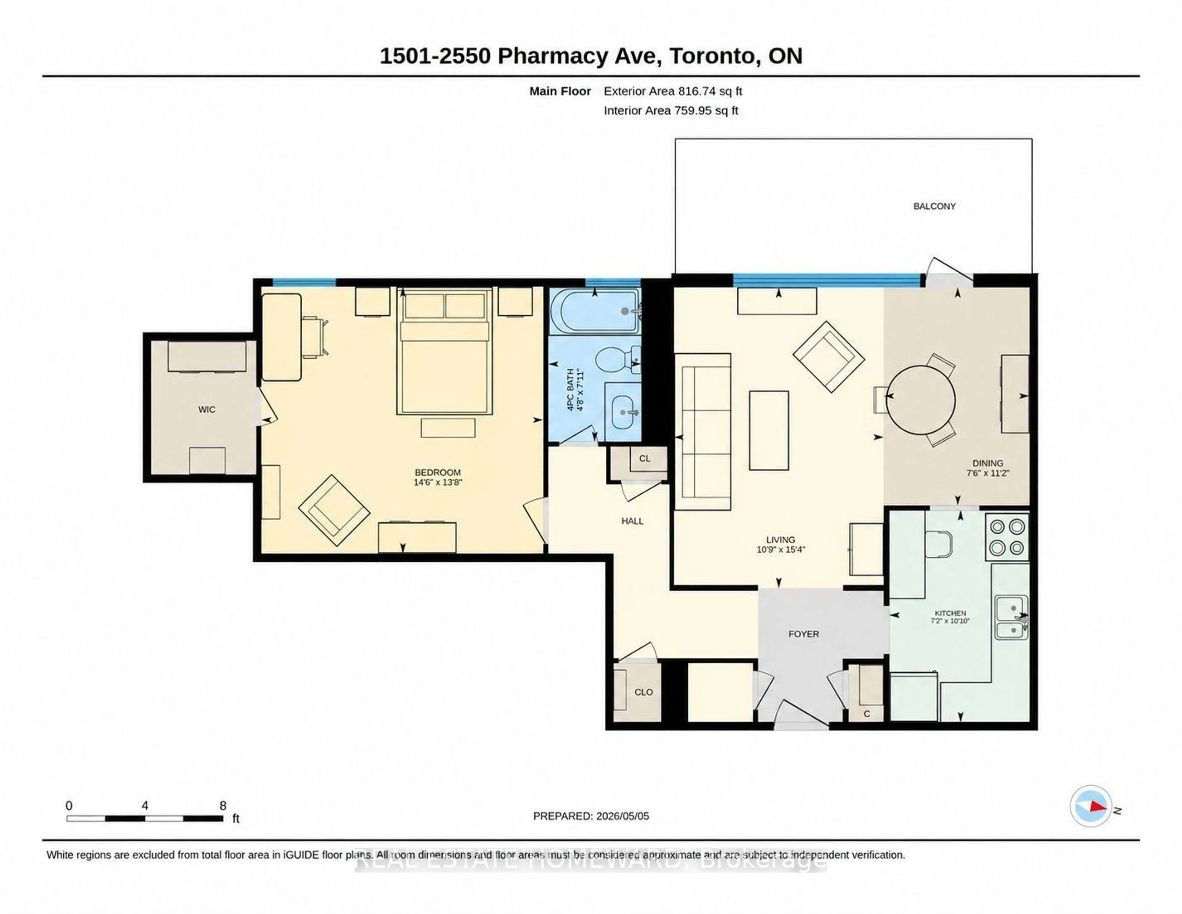 Floor plan for 2550 Pharmacy Ave #1501, Toronto Ontario M1W 1H9