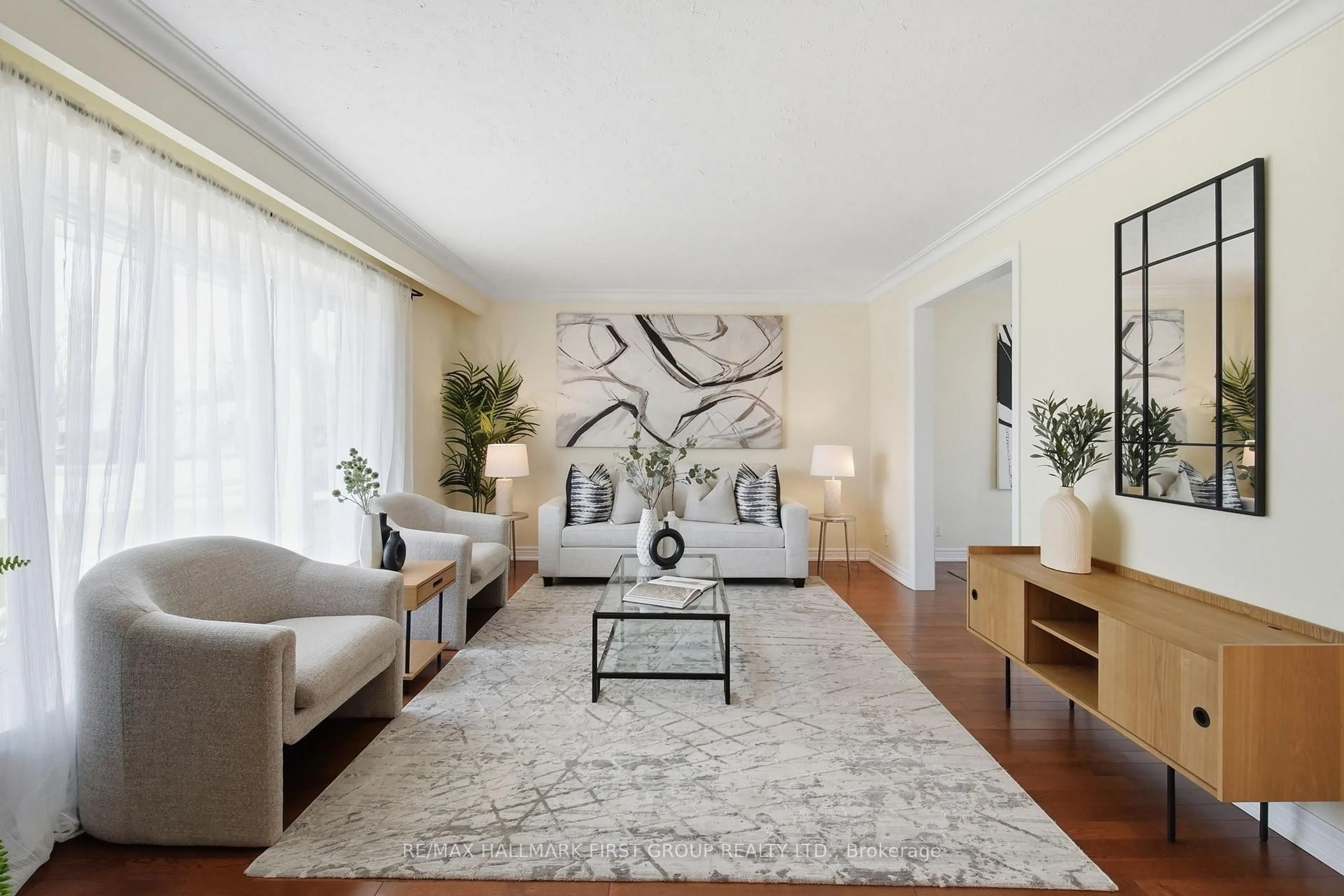 Living room with furniture, unknown for 128 Clements Rd, Ajax Ontario L1S 1L7