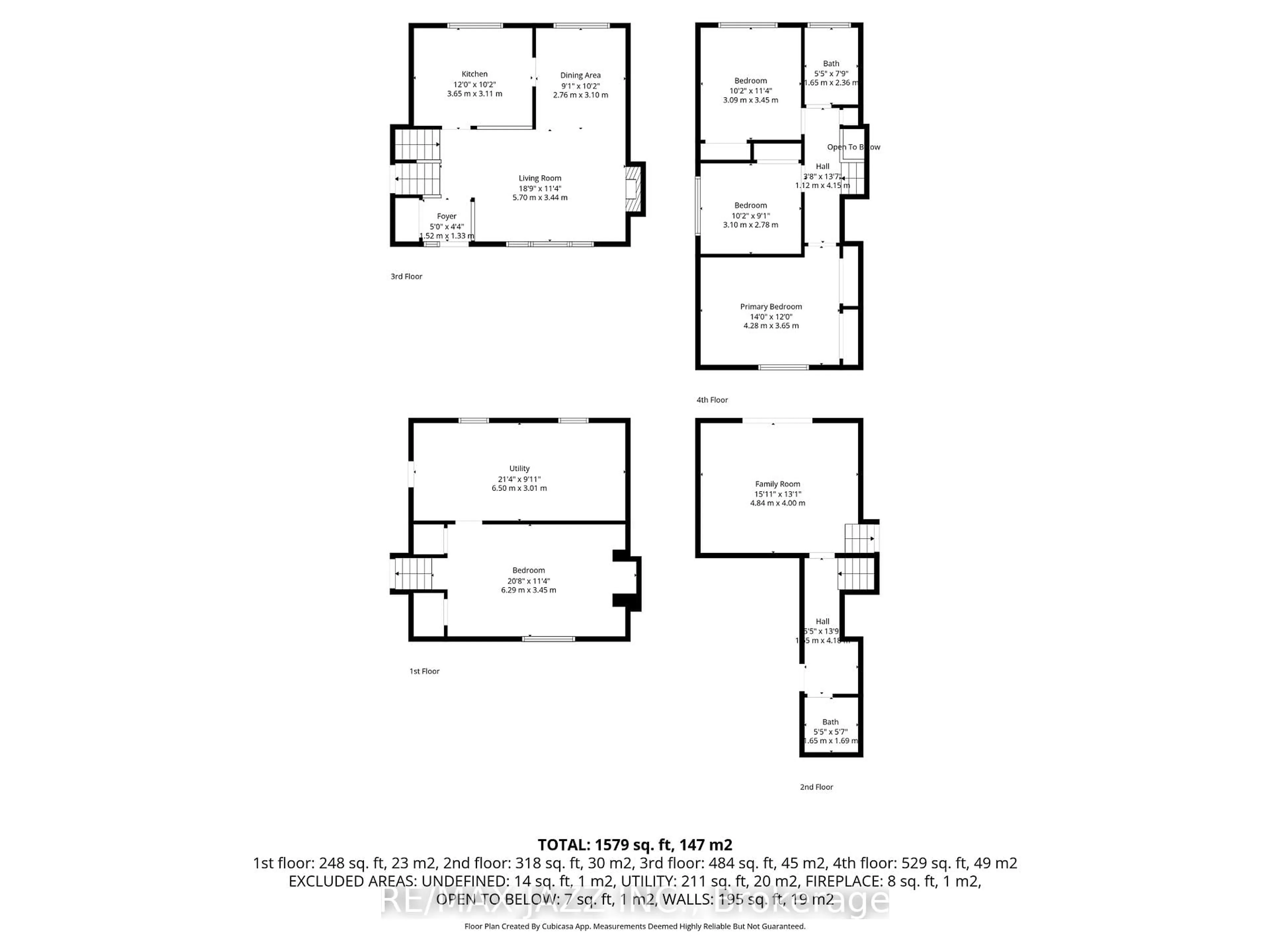 Floor plan for 47 Martindale St, Oshawa Ontario L1H 6W7