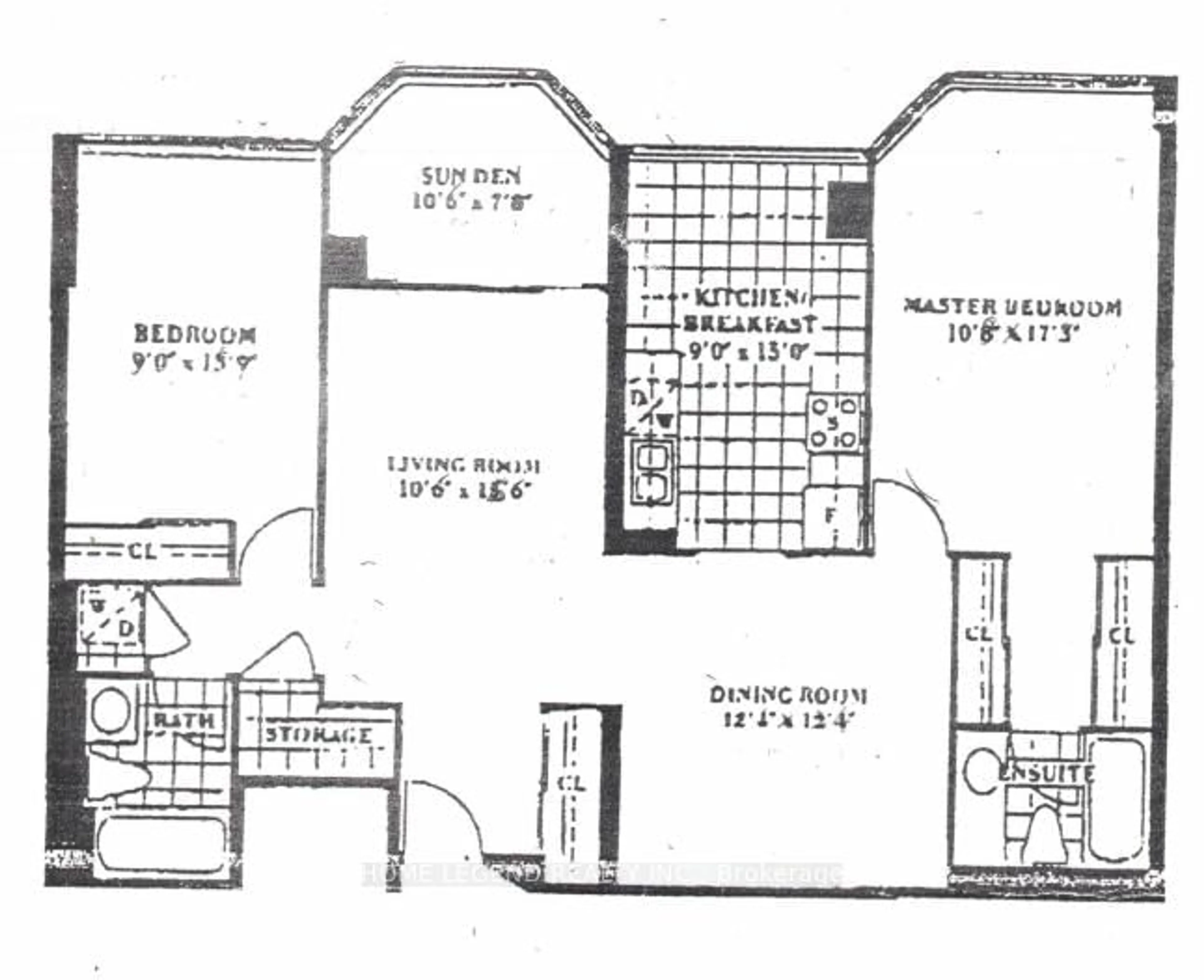 Floor plan for 350 Alton Towers Circ #1902, Toronto Ontario M1V 5E3