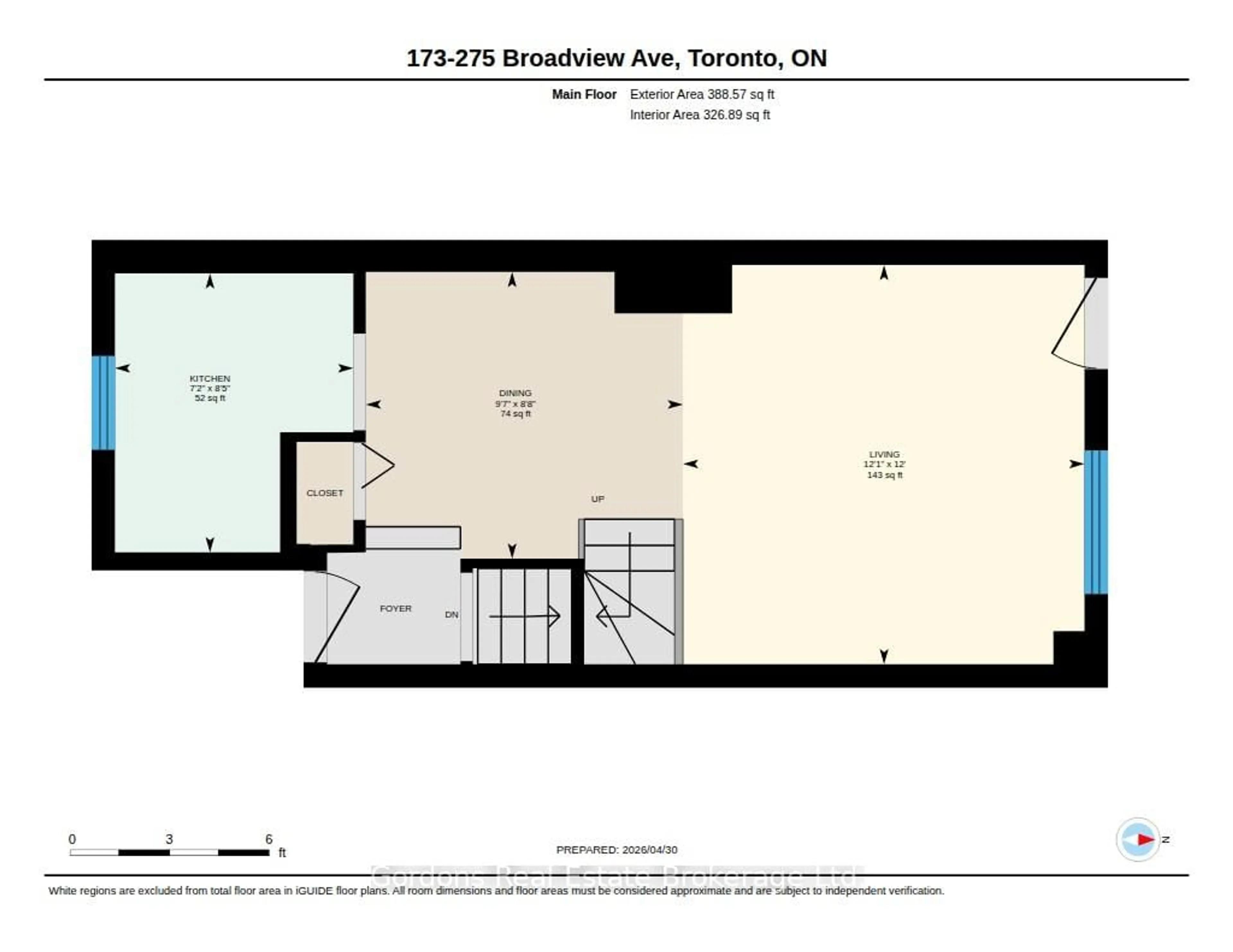 Floor plan for 275 Broadview Ave #173, Toronto Ontario M4M 3H5