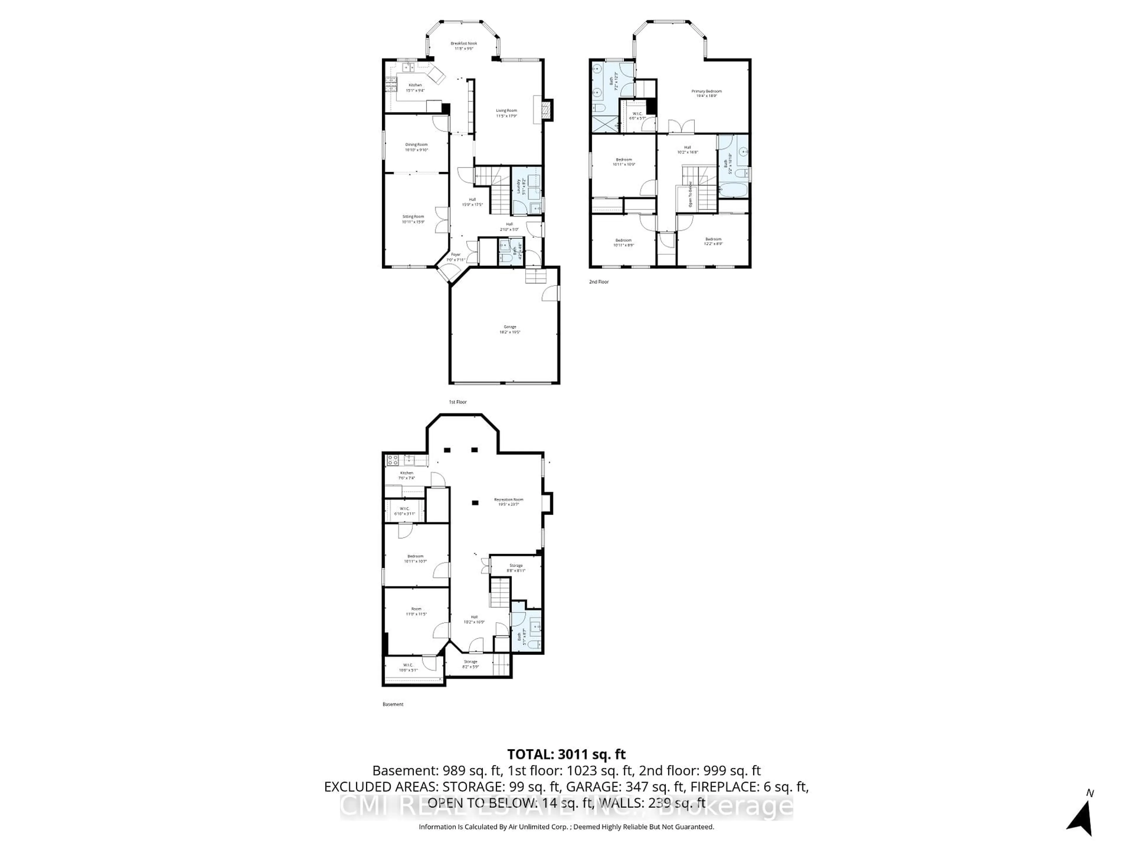 Floor plan for 560 Steeple Hill, Pickering Ontario L1V 5Z3