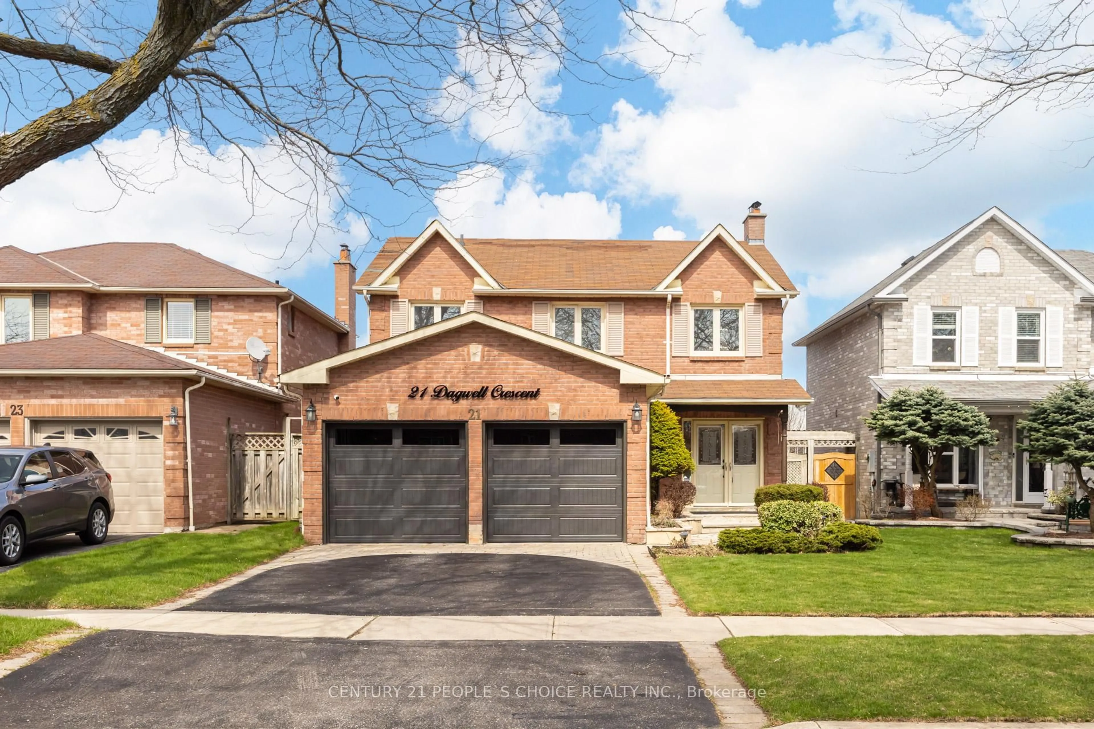 Home with brick exterior material, street for 21 Dagwell Cres, Ajax Ontario L1T 3M8