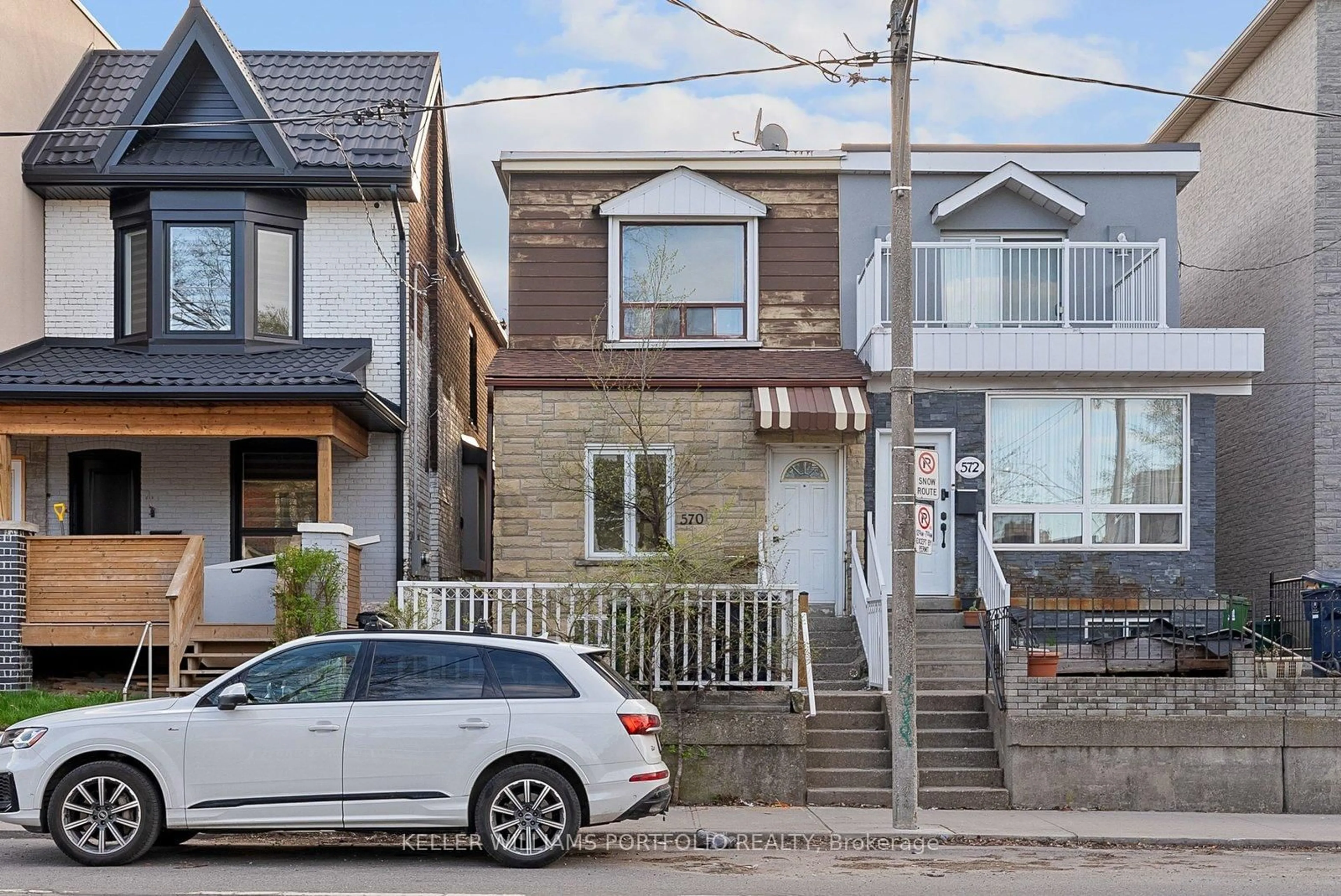 Home with brick exterior material, street for 570 Jones Ave, Toronto Ontario M4J 3H1