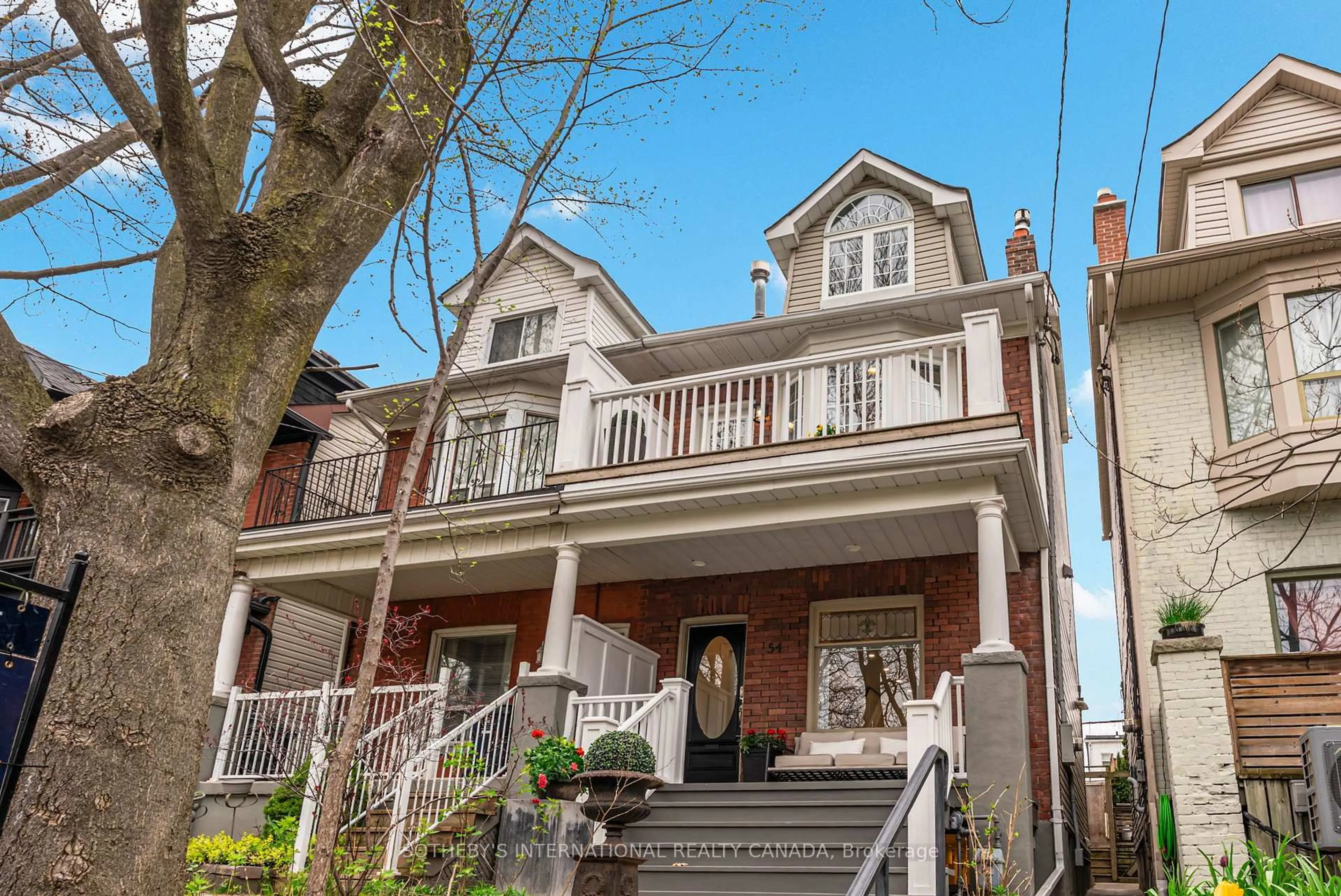 Home with brick exterior material, street for 54 Dingwall Ave, Toronto Ontario M4J 1C3