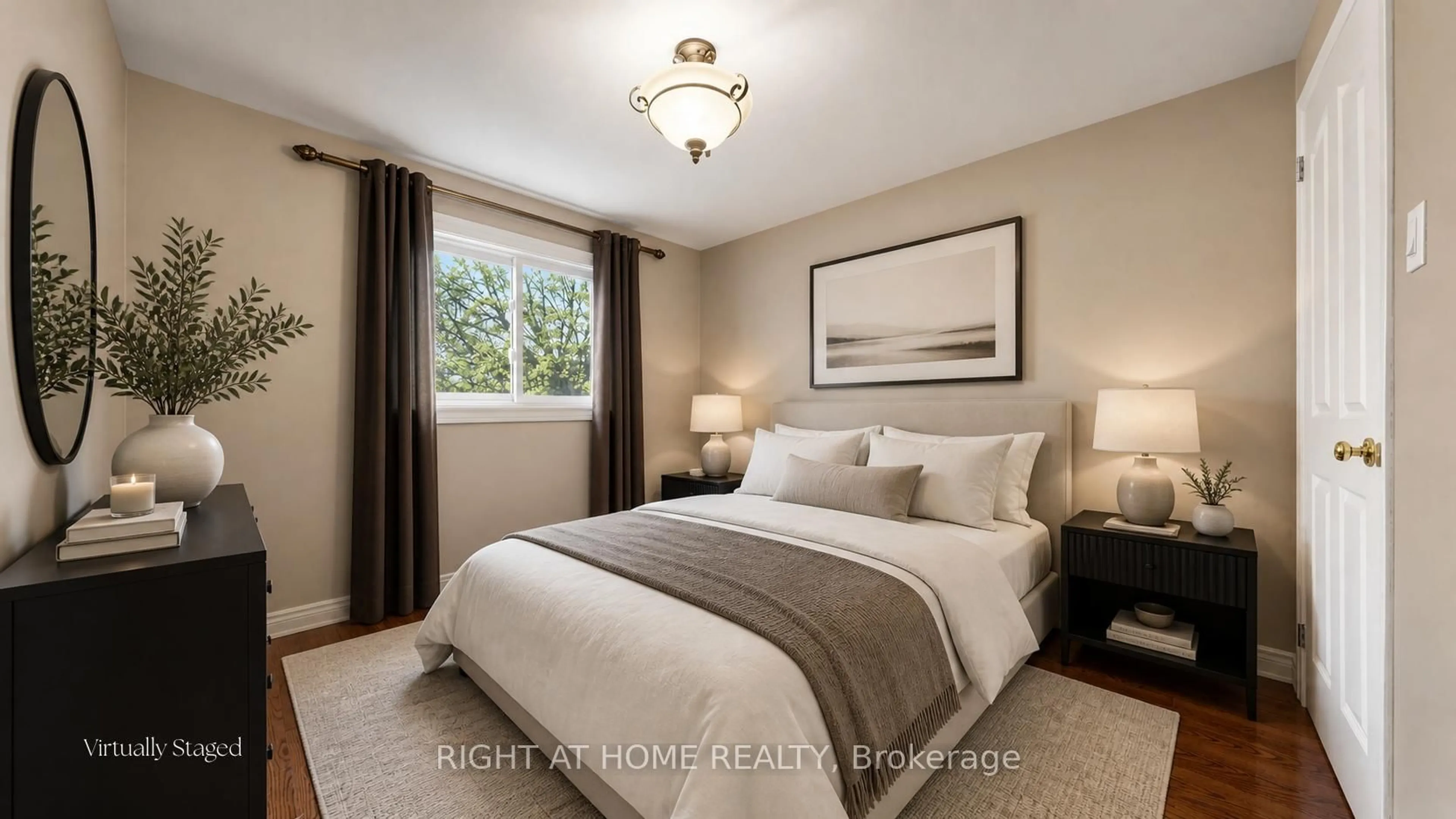Bedroom with bed, carpet floor for 71 Blue Eagle Tr, Toronto Ontario M1V 1K6