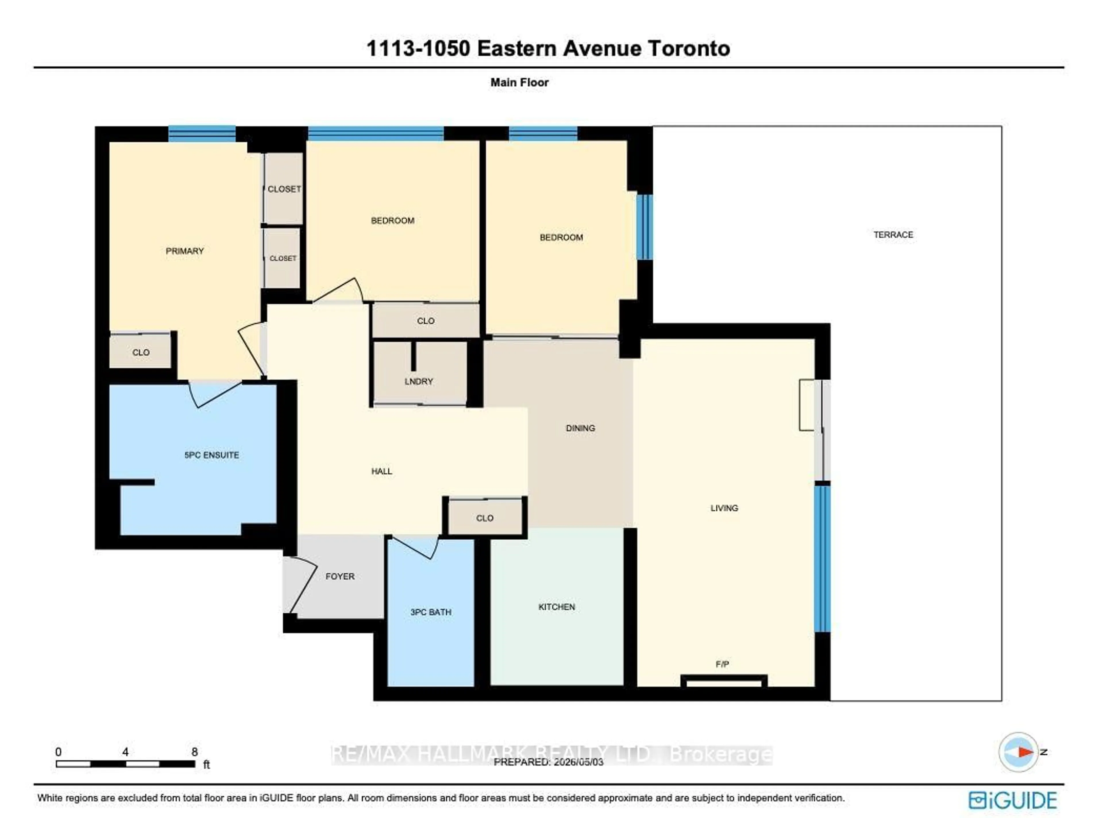 Floor plan for 1050 Eastern Ave #1113, Toronto Ontario M4L 0B7