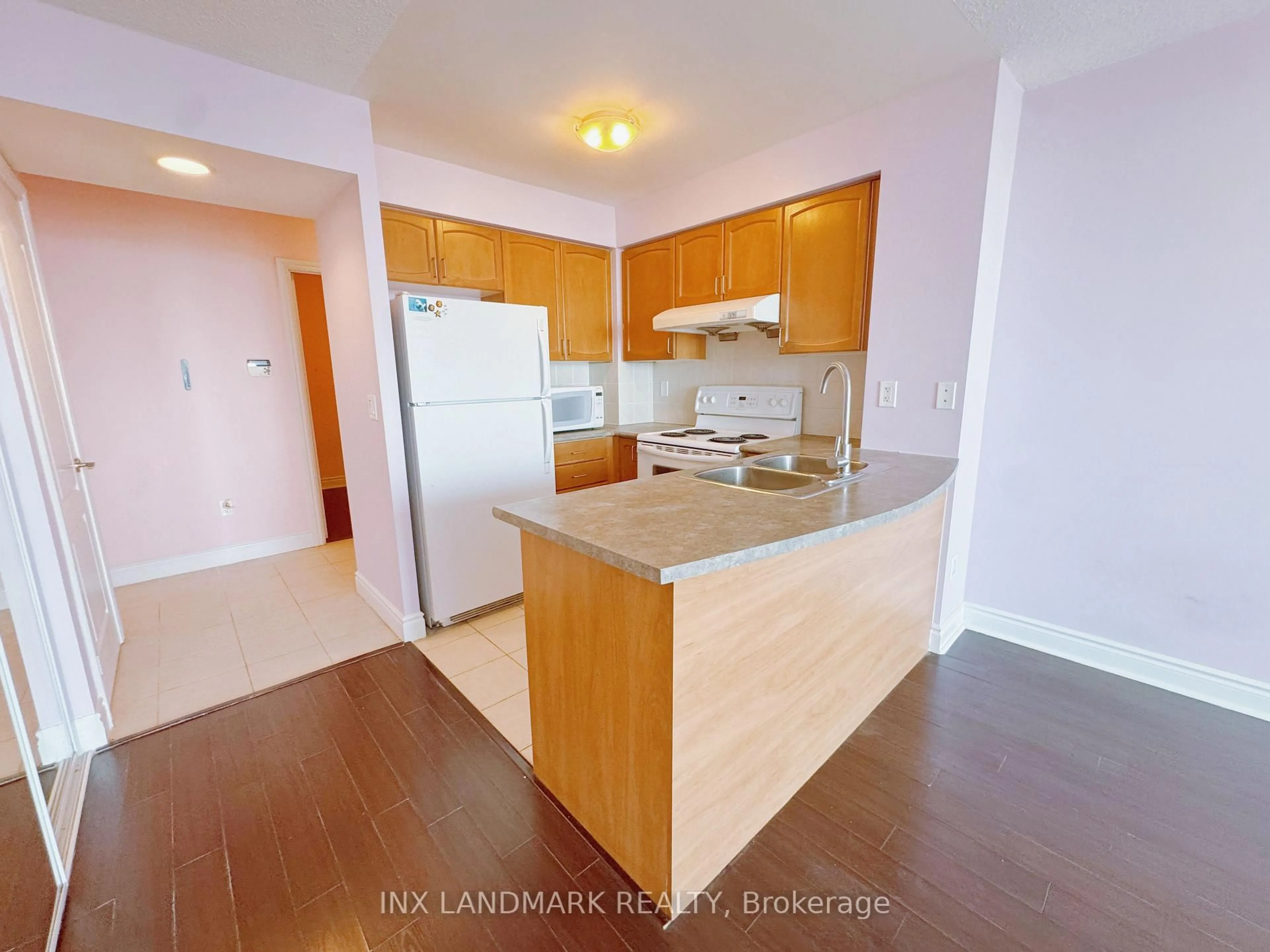 Standard kitchen, wood/laminate floor for 50 Brian Harrison Way #2301, Toronto Ontario M1P 5J4