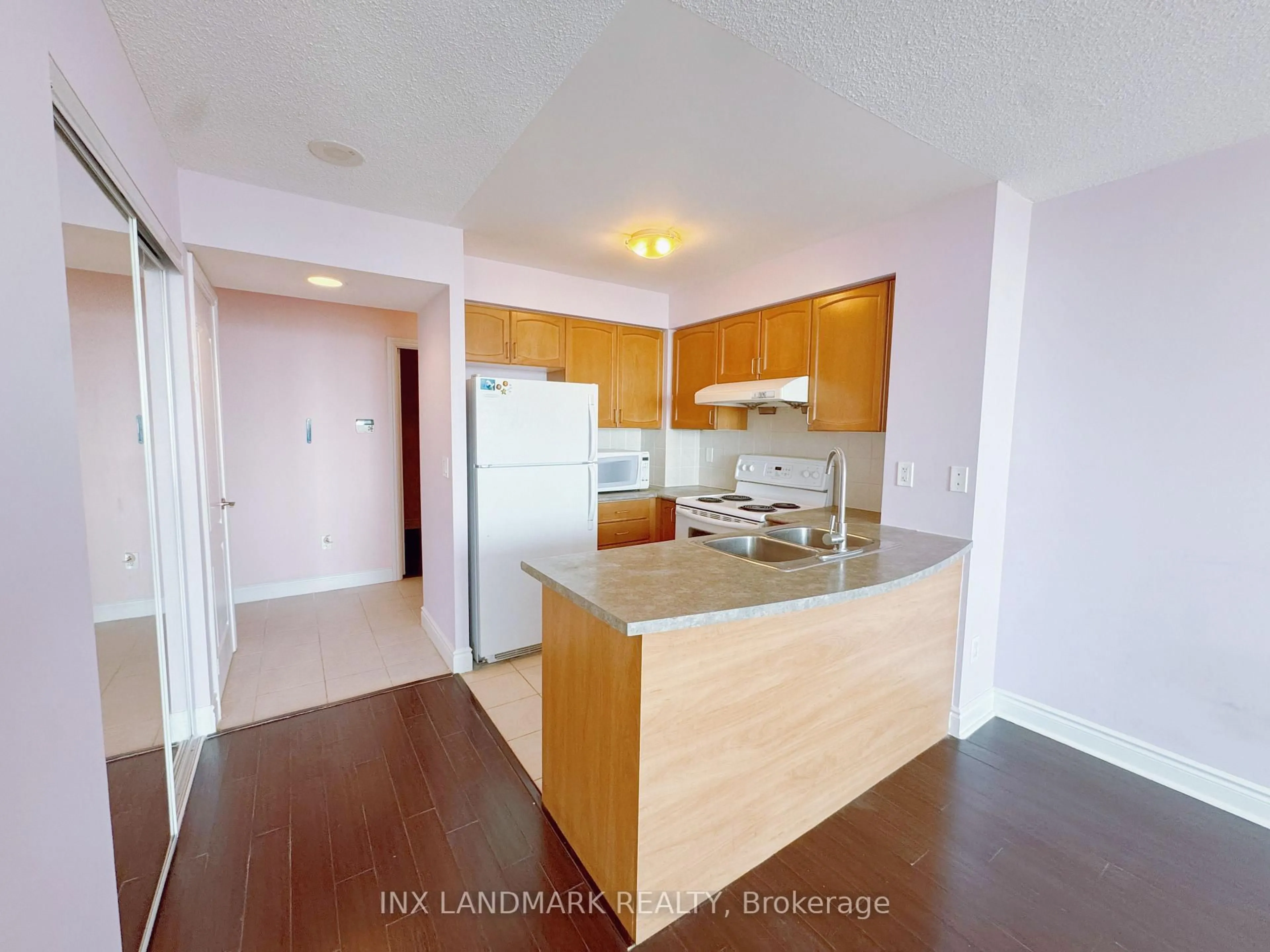 Standard kitchen, wood/laminate floor for 50 Brian Harrison Way #2301, Toronto Ontario M1P 5J4