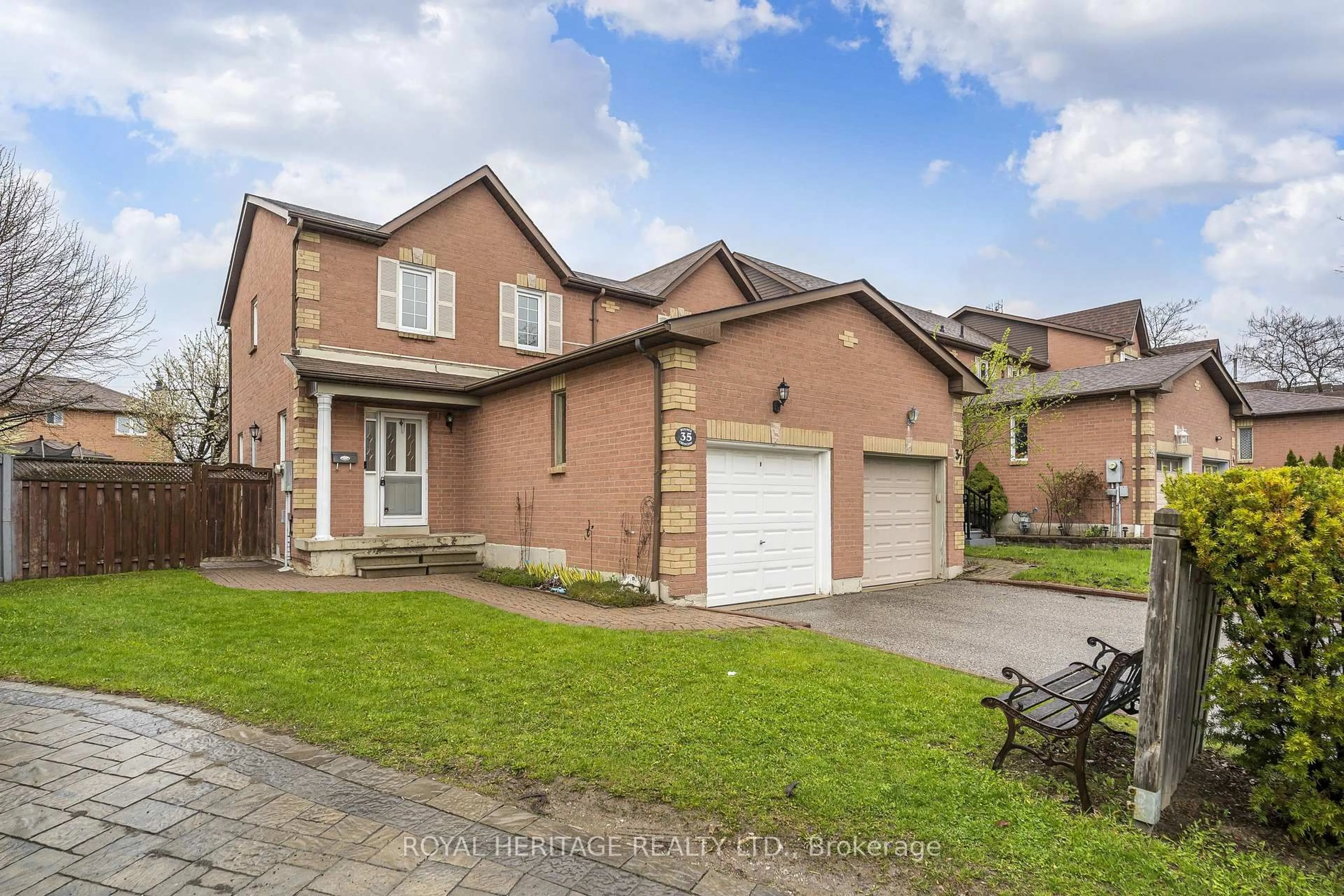 Home with brick exterior material, street for 35 Hughes Cres, Ajax Ontario L1T 3P9