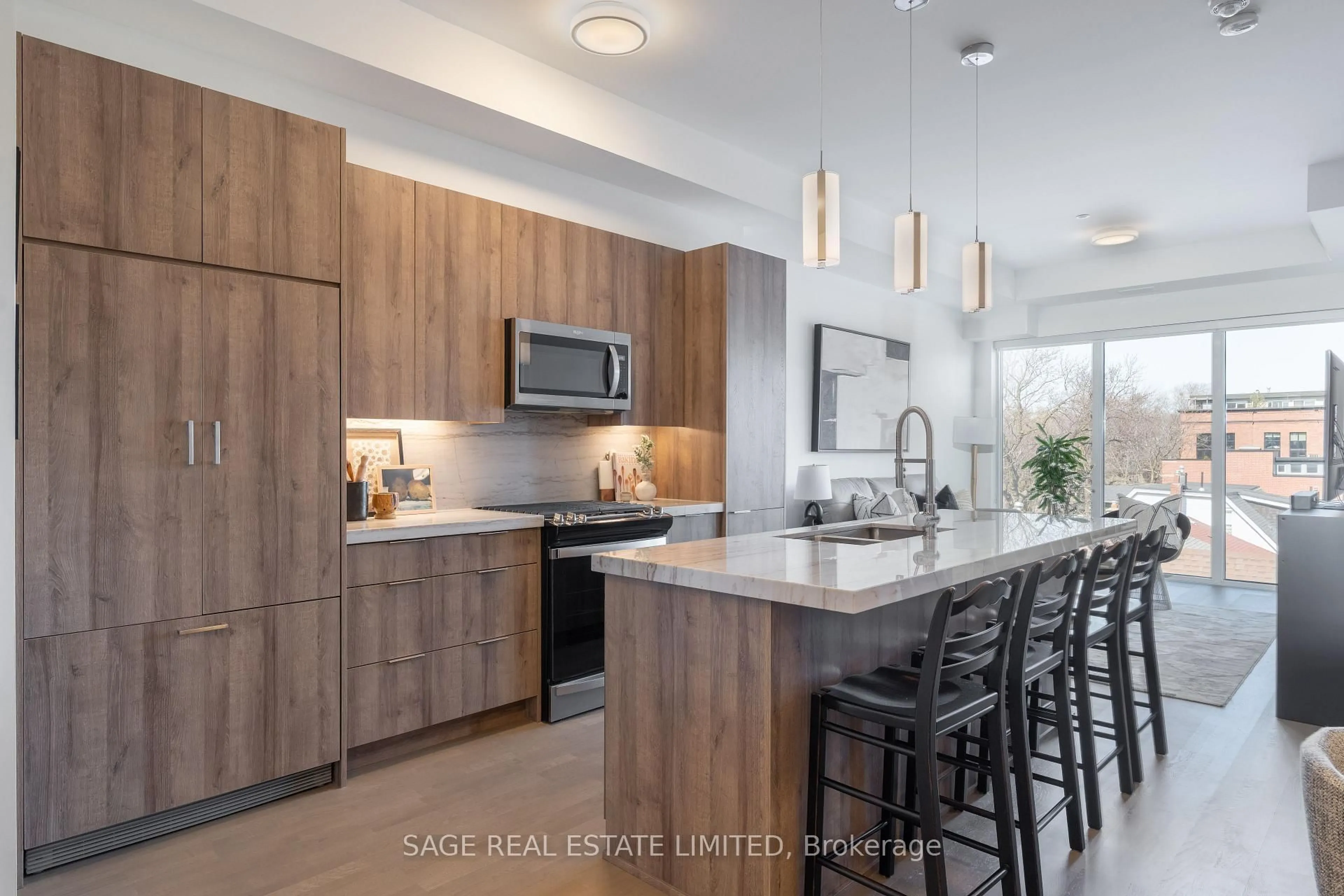 Contemporary kitchen, unknown for 495 Logan Ave #405, Toronto Ontario M4K 0A5