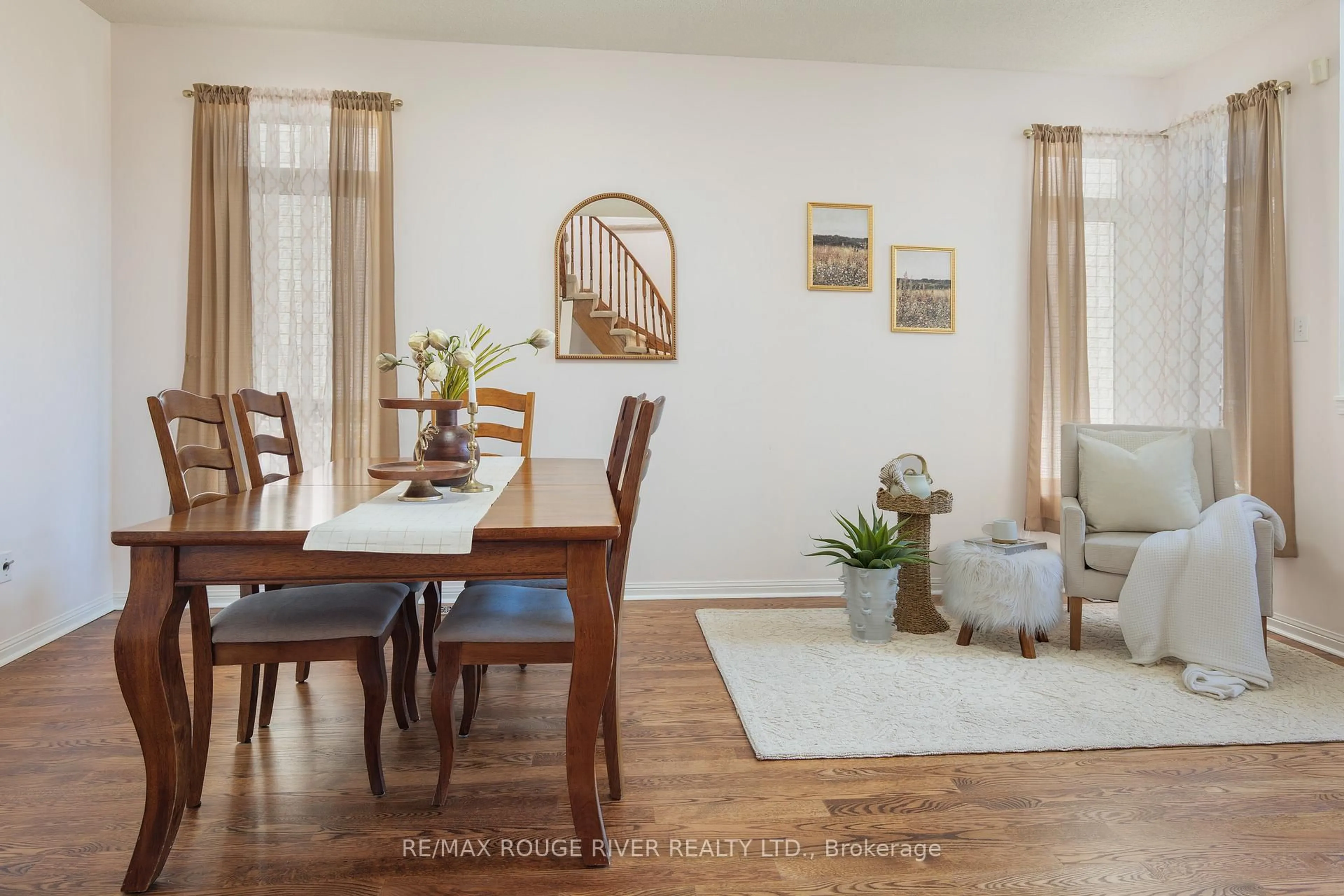 Dining room, wood/laminate floor for 463 Summerpark Cres, Pickering Ontario L1V 7A9