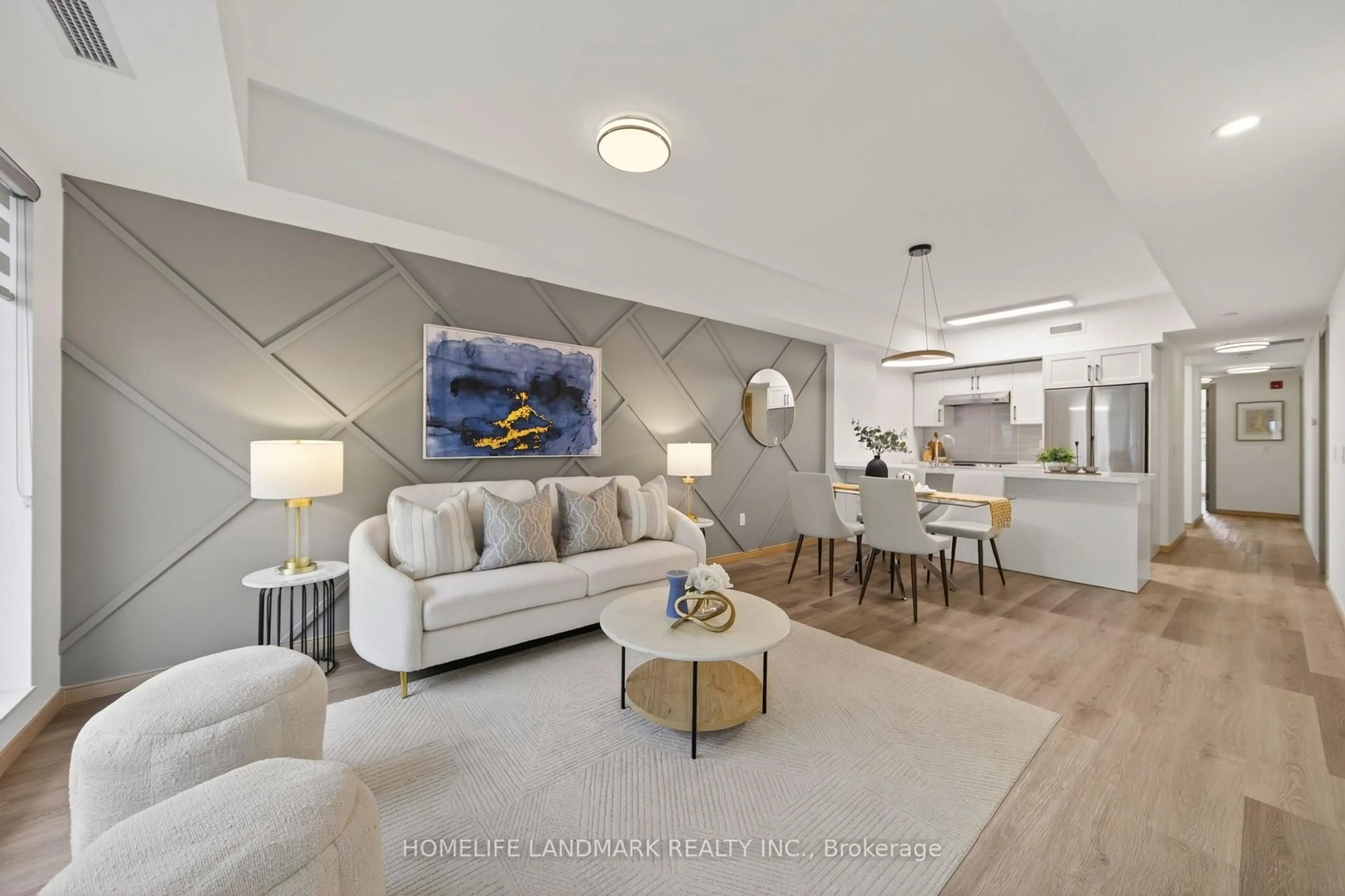 Living room with furniture, unknown for 3453 Victoria Park Ave #A203, Toronto Ontario M1W 0A9