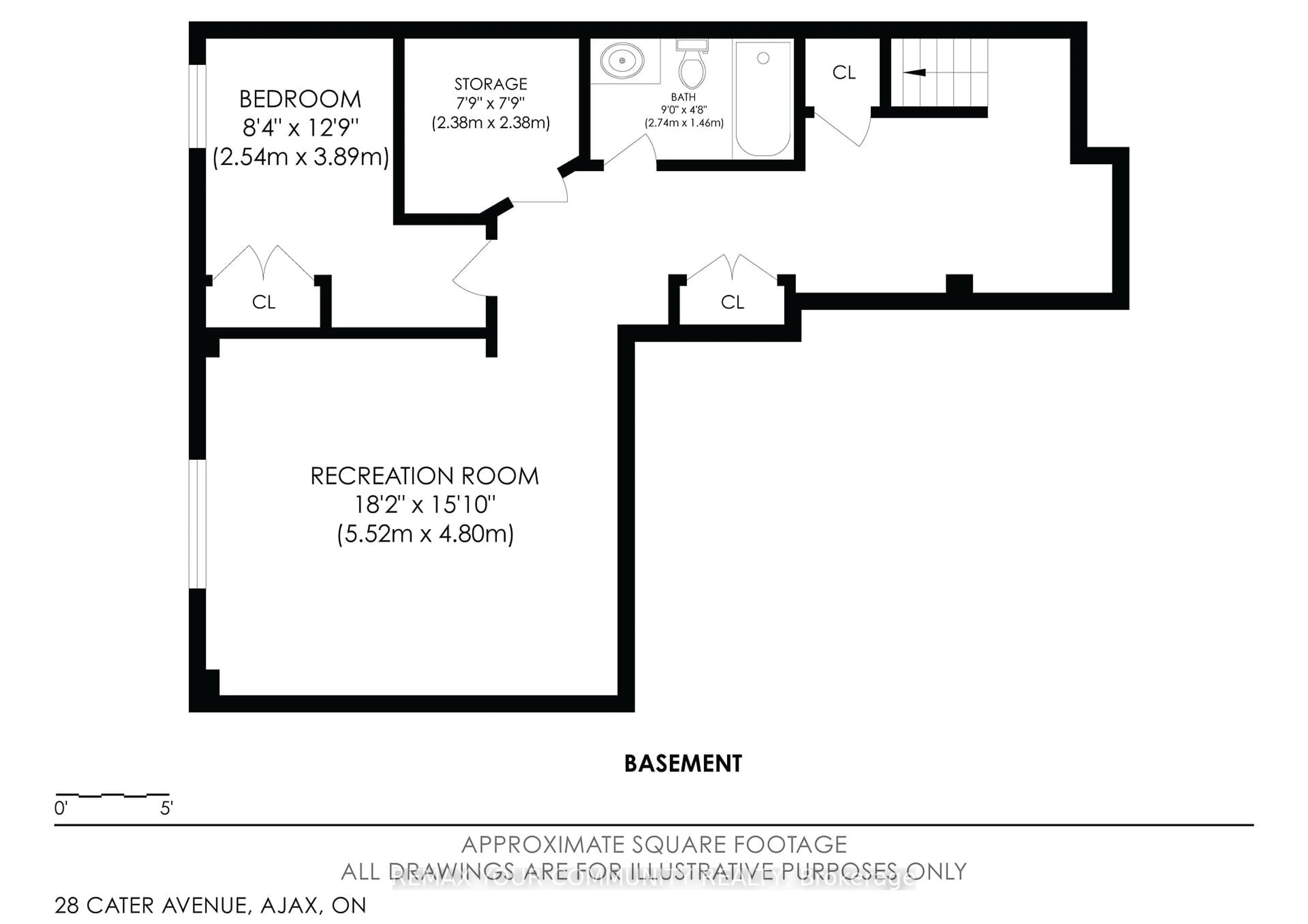 Floor plan for 28 Cater Ave, Ajax Ontario L1Z 0G1