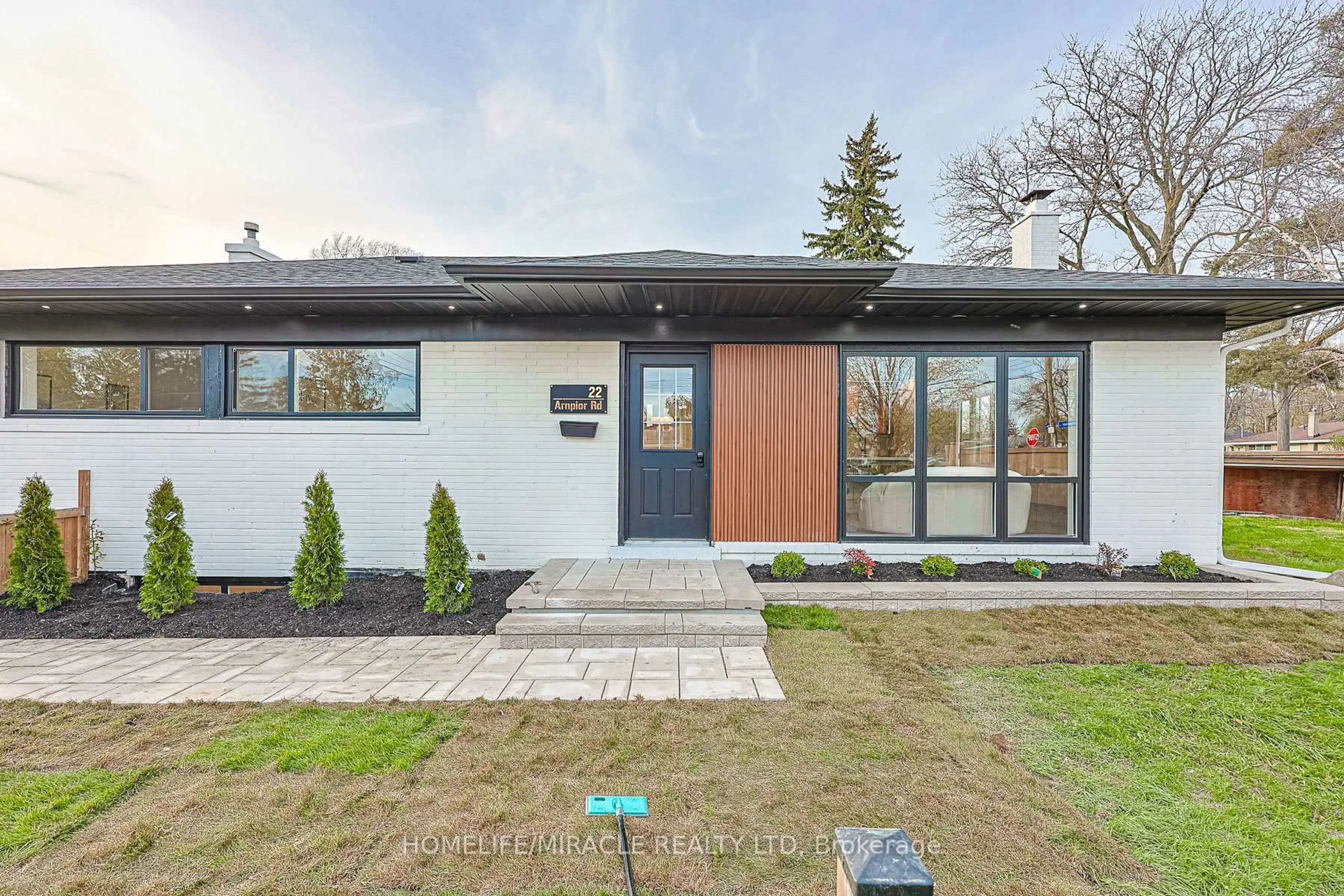 Home with brick exterior material, street for 22 Arnprior Rd, Toronto Ontario M1K 5A6