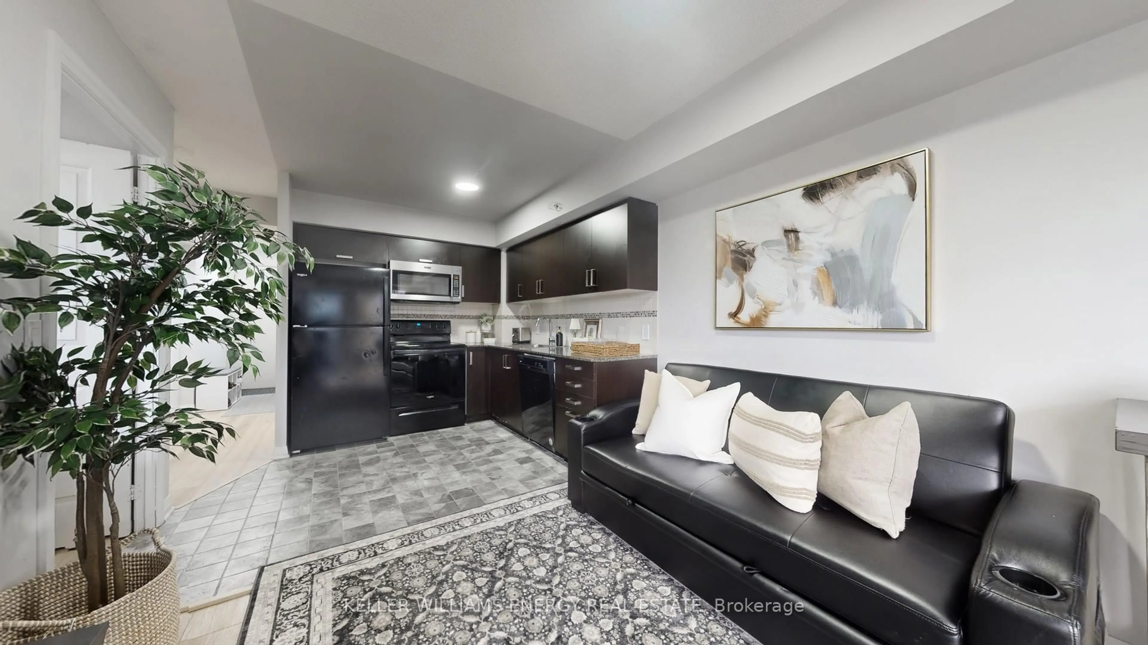 Open concept kitchen, ceramic/tile floor for 30 Meadowglen Pl #617, Toronto Ontario M1G 0A6