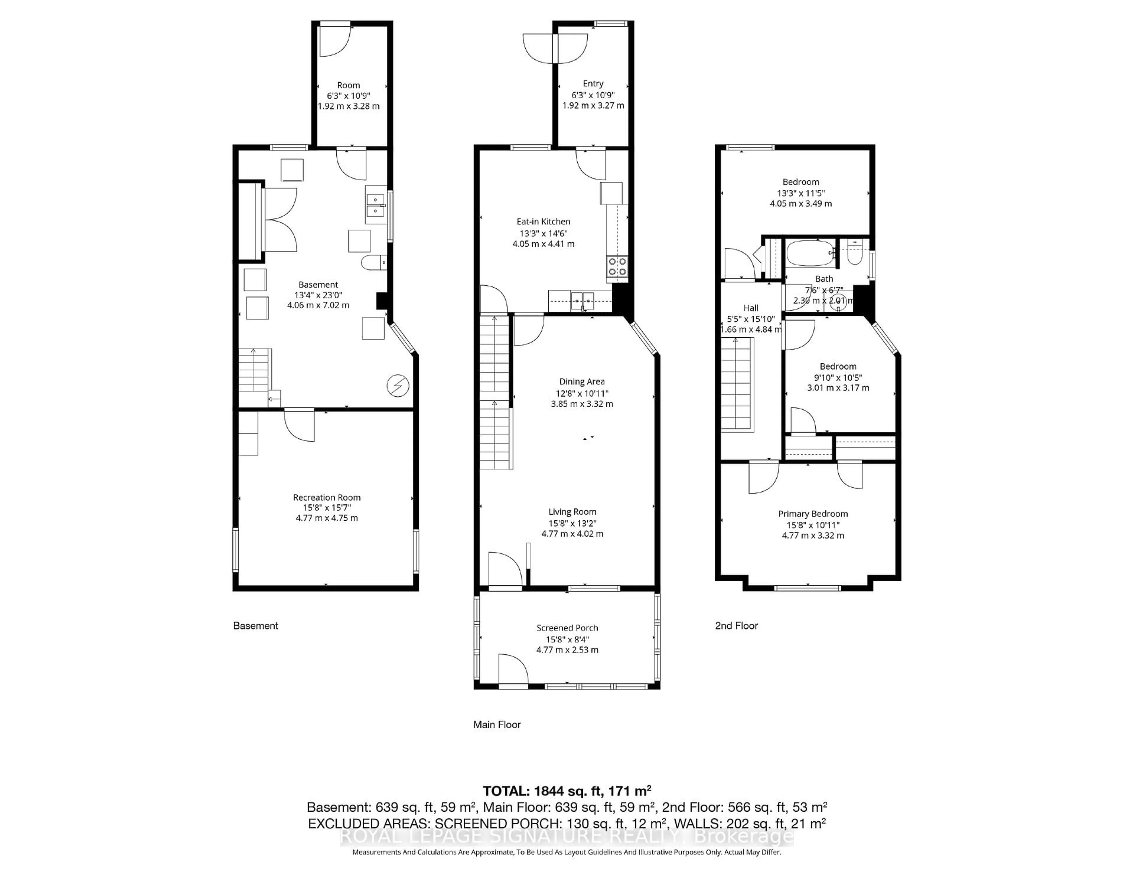 Floor plan for 45 Eaton Ave, Toronto Ontario M4J 2Z4